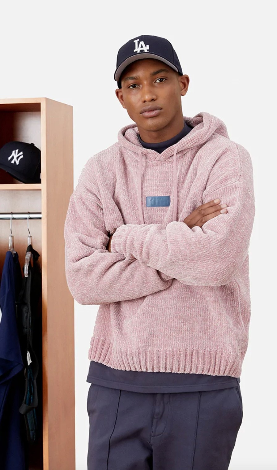 美品 KITH HAYES CHENILLE HOODIE L ブラウン