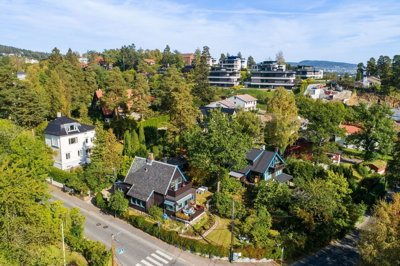Flyfoto av området Galleribilde