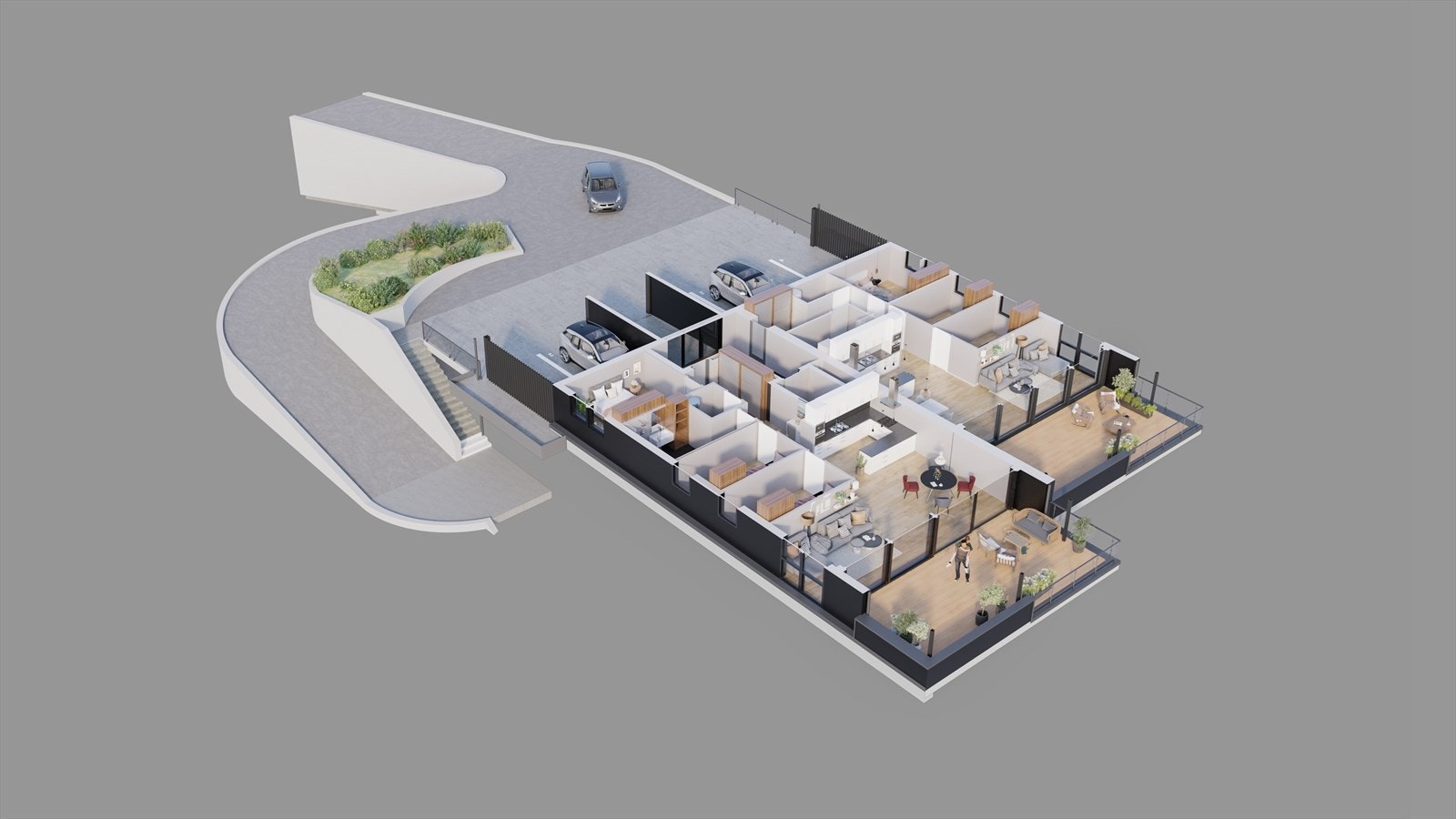3D plansnitt 5 etasje Galleribilde