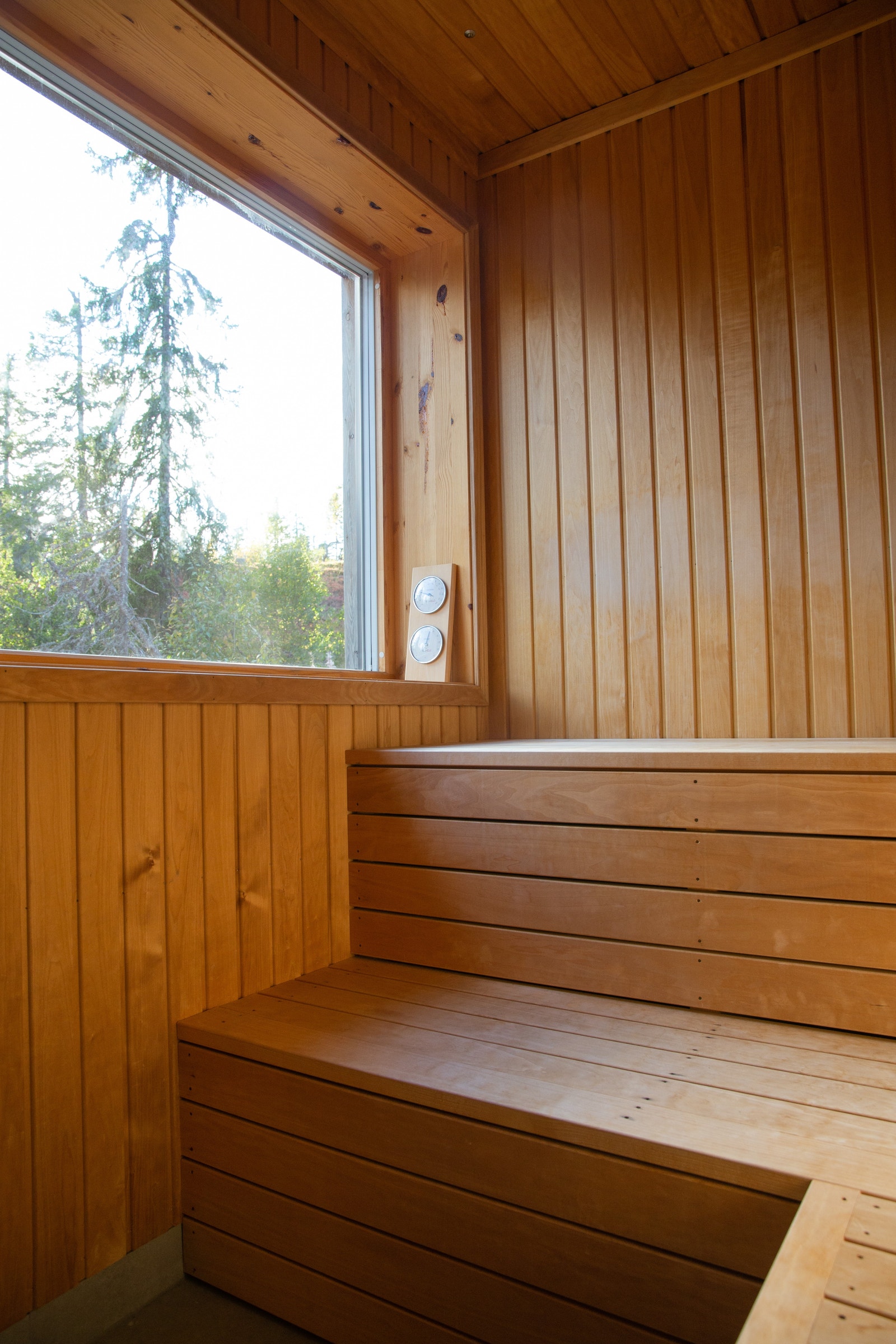 Badstue U.etg. med utsikt til skogen Galleribilde