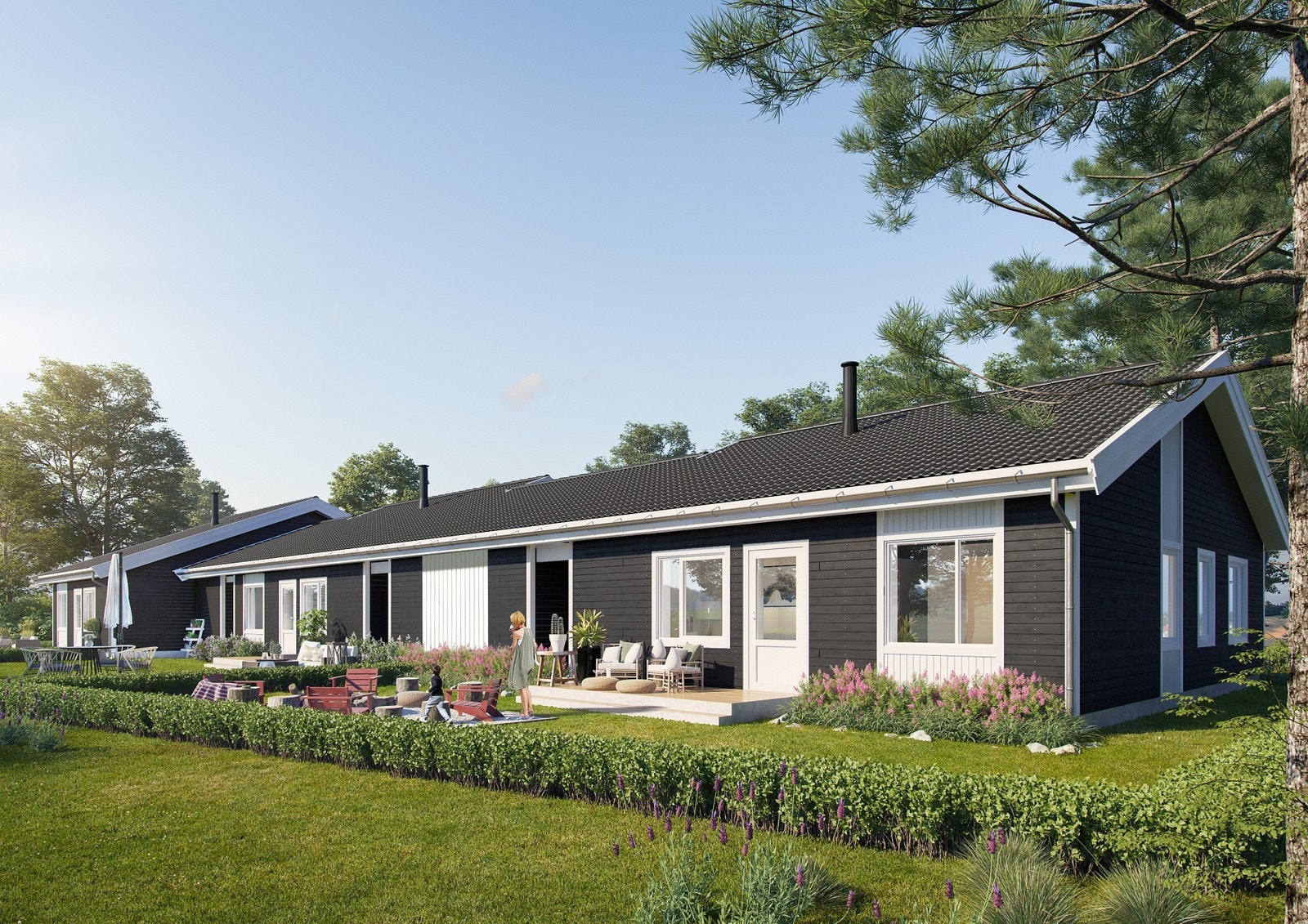 Illustrasjon av fasade mot sørvest - illustrasjonen vil avvike fra virkelig miljø og omgivelser Galleribilde