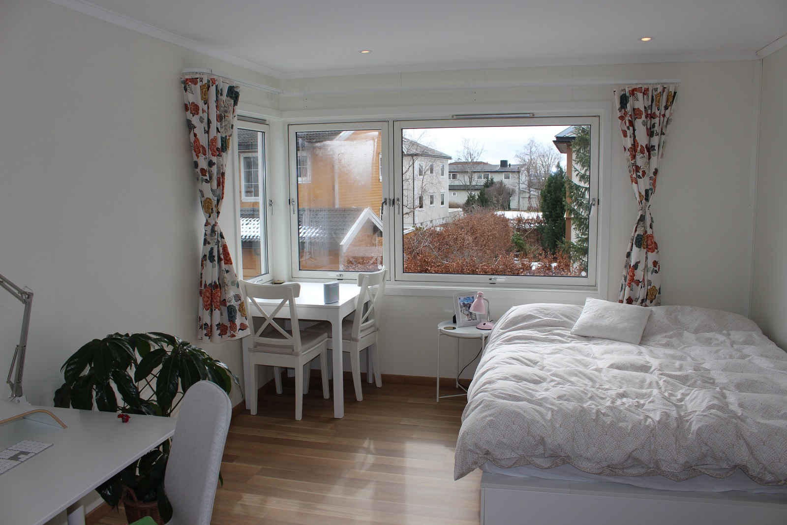 Stue/sov sett mot utsikt Galleribilde