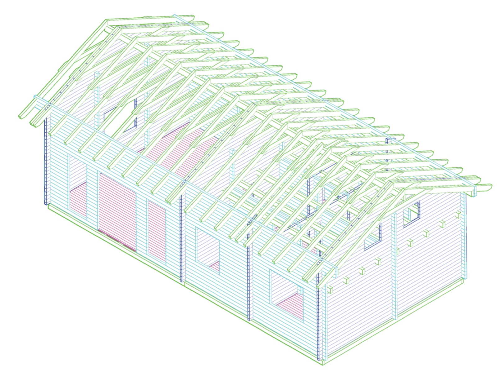 Tegning hytte 104 kvm Galleribilde