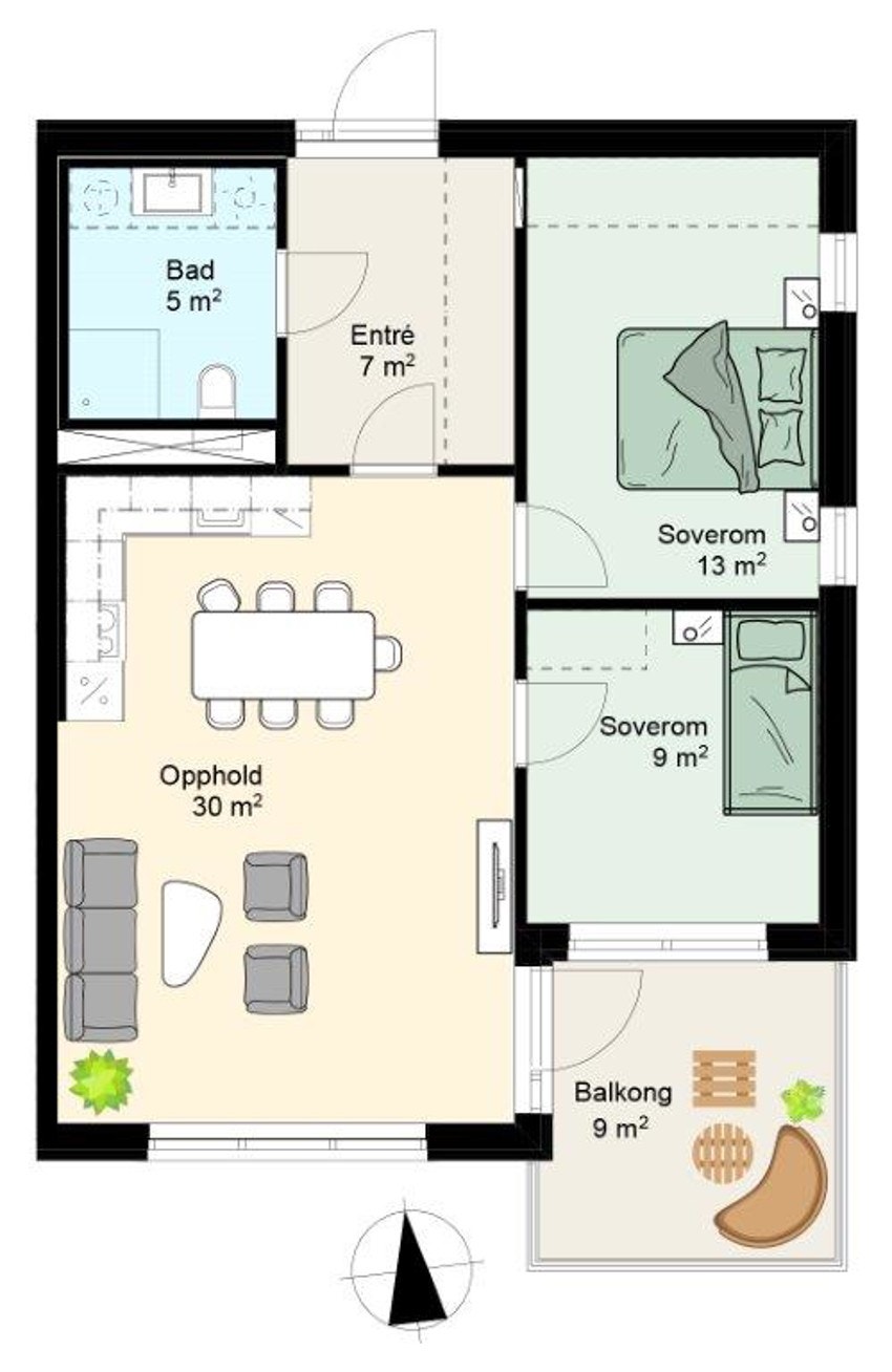 A305 3-roms Galleribilde