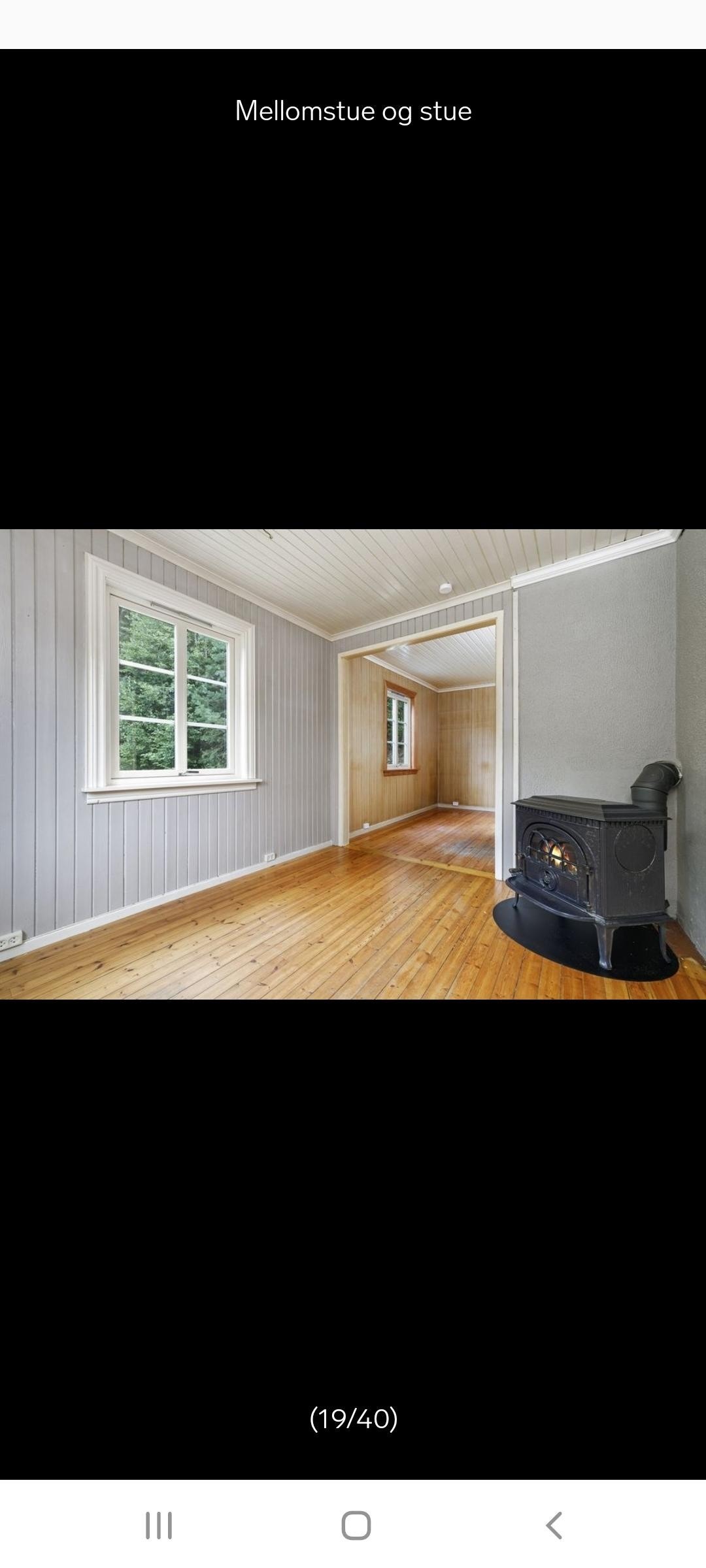 Peisovn i stue Galleribilde