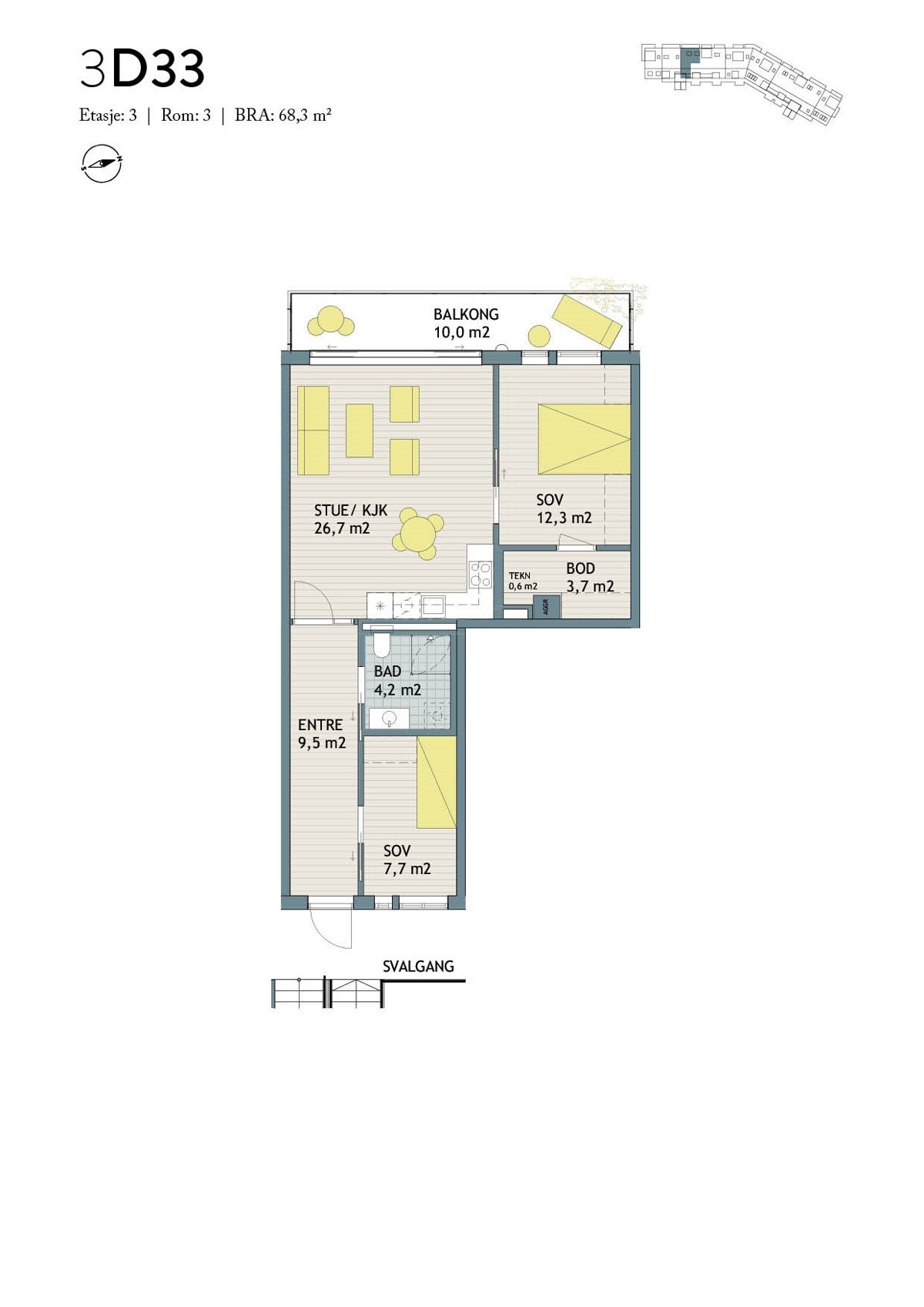 Plantegning 3D33 Galleribilde