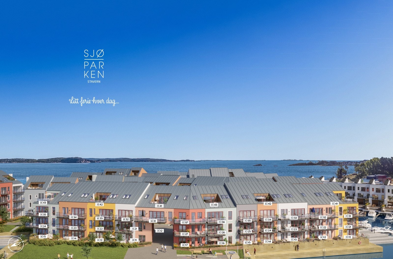 Fasadeillustrasjon med leilighetsnummer Galleribilde