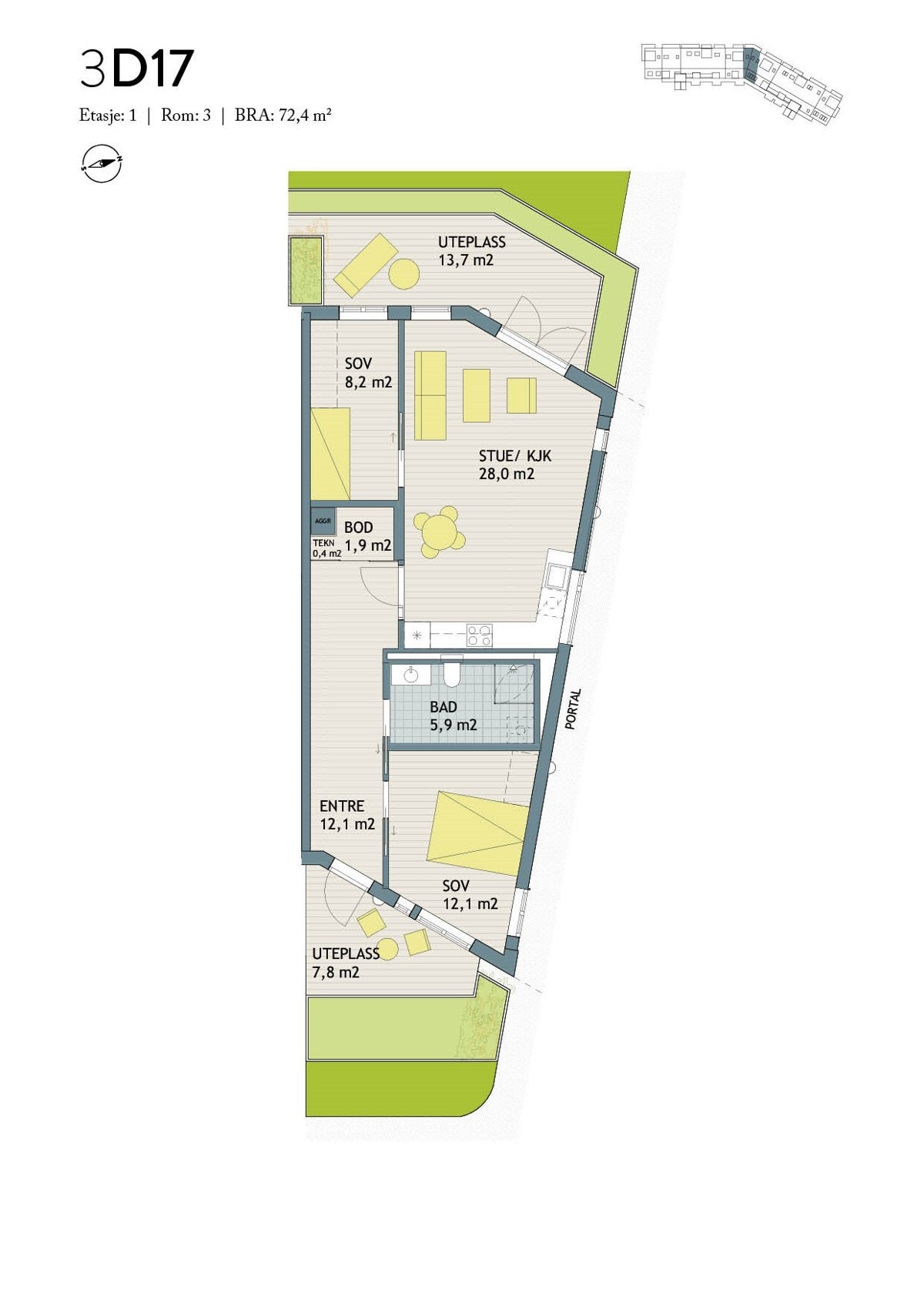 Plantegning 3D17 Galleribilde