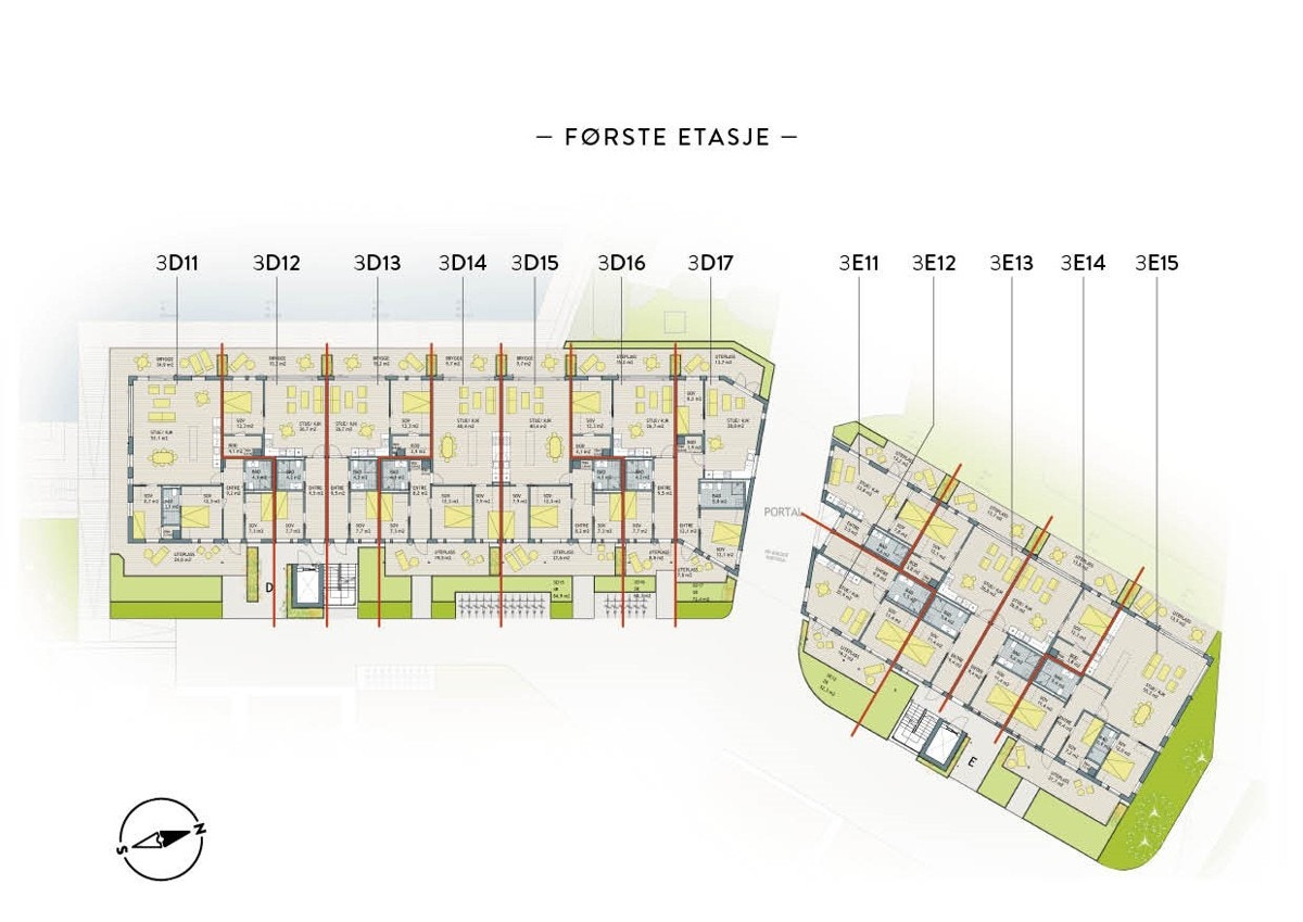 Etasjeplan 1. etasje Galleribilde