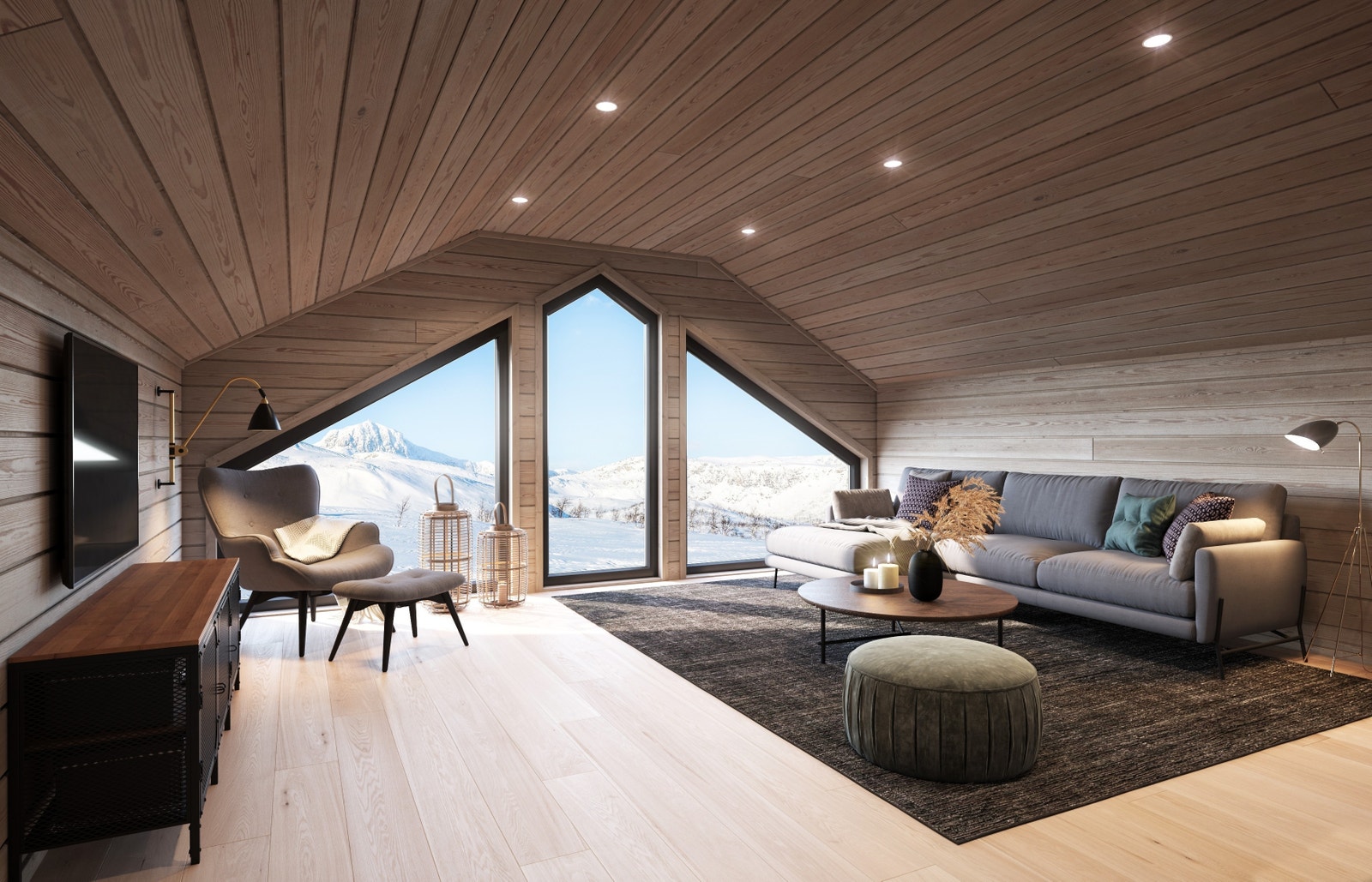 Loftstue, illustrasjon Galleribilde