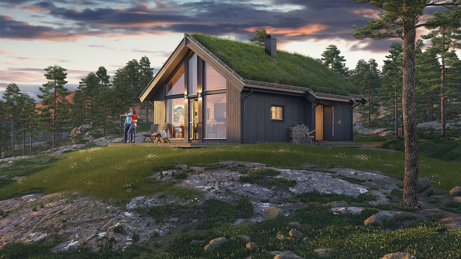 Her i sommerdrakt. Galleribilde