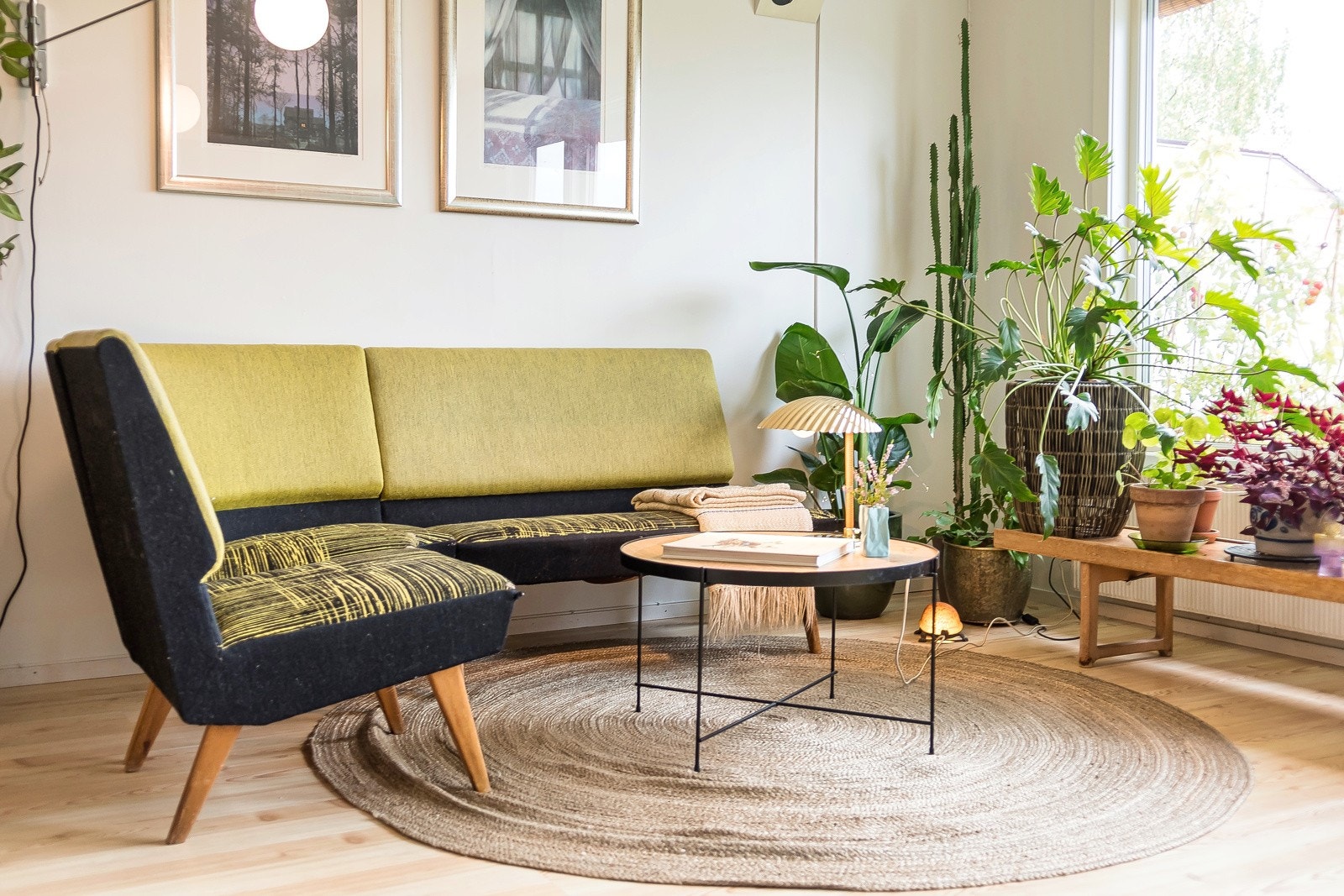 Sofagruppen finner sin naturlige plassering ved vinduene. Galleribilde