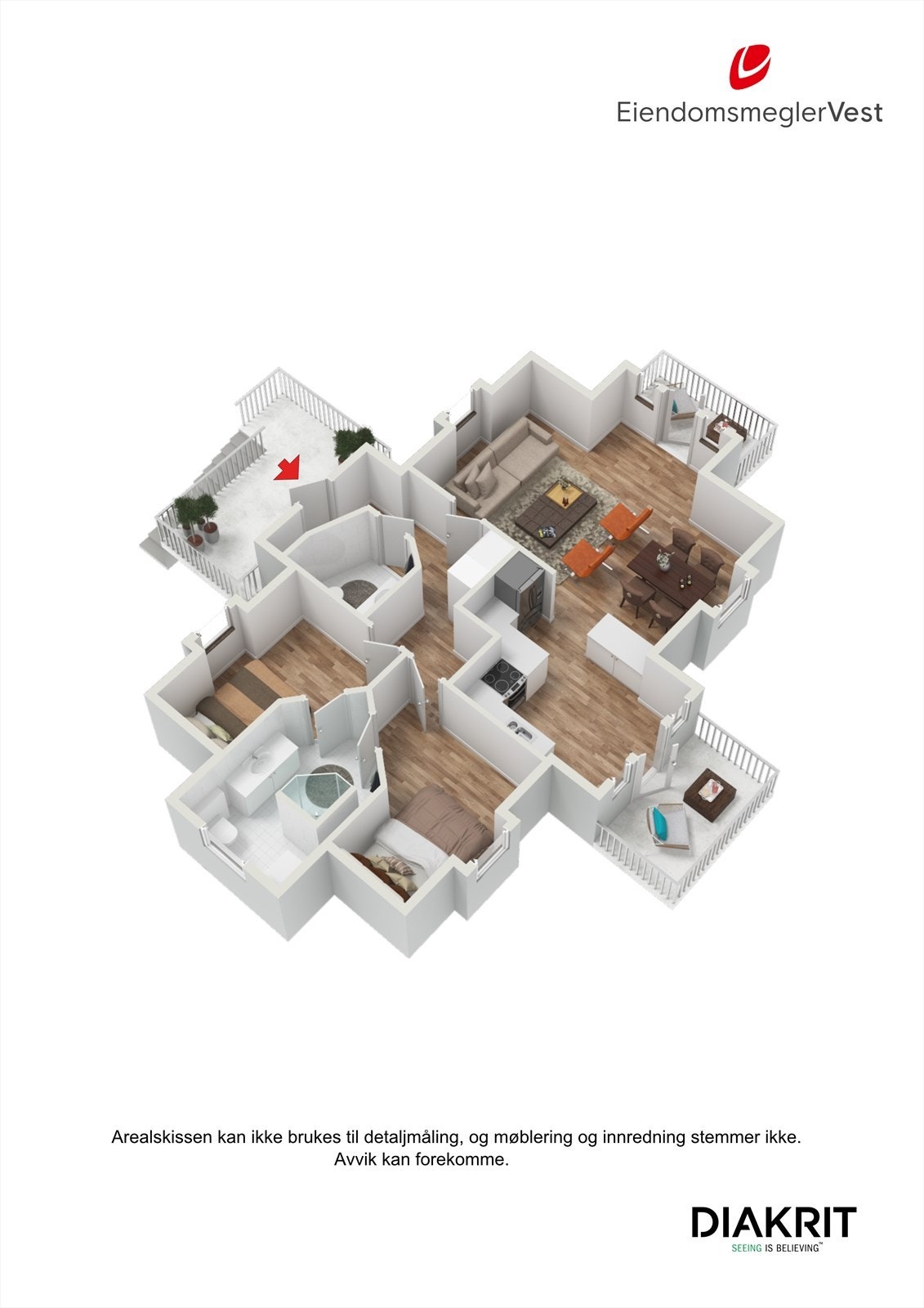Plantegning 3D. Galleribilde