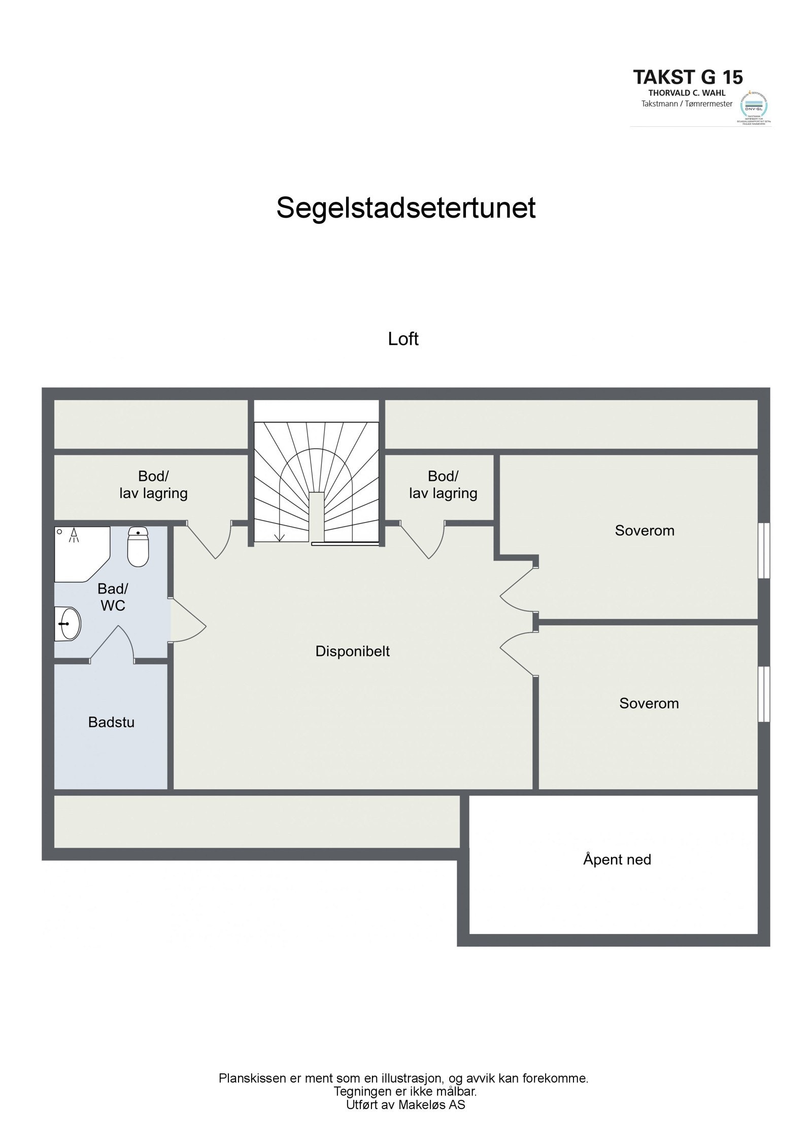 Planløsning loft. Galleribilde