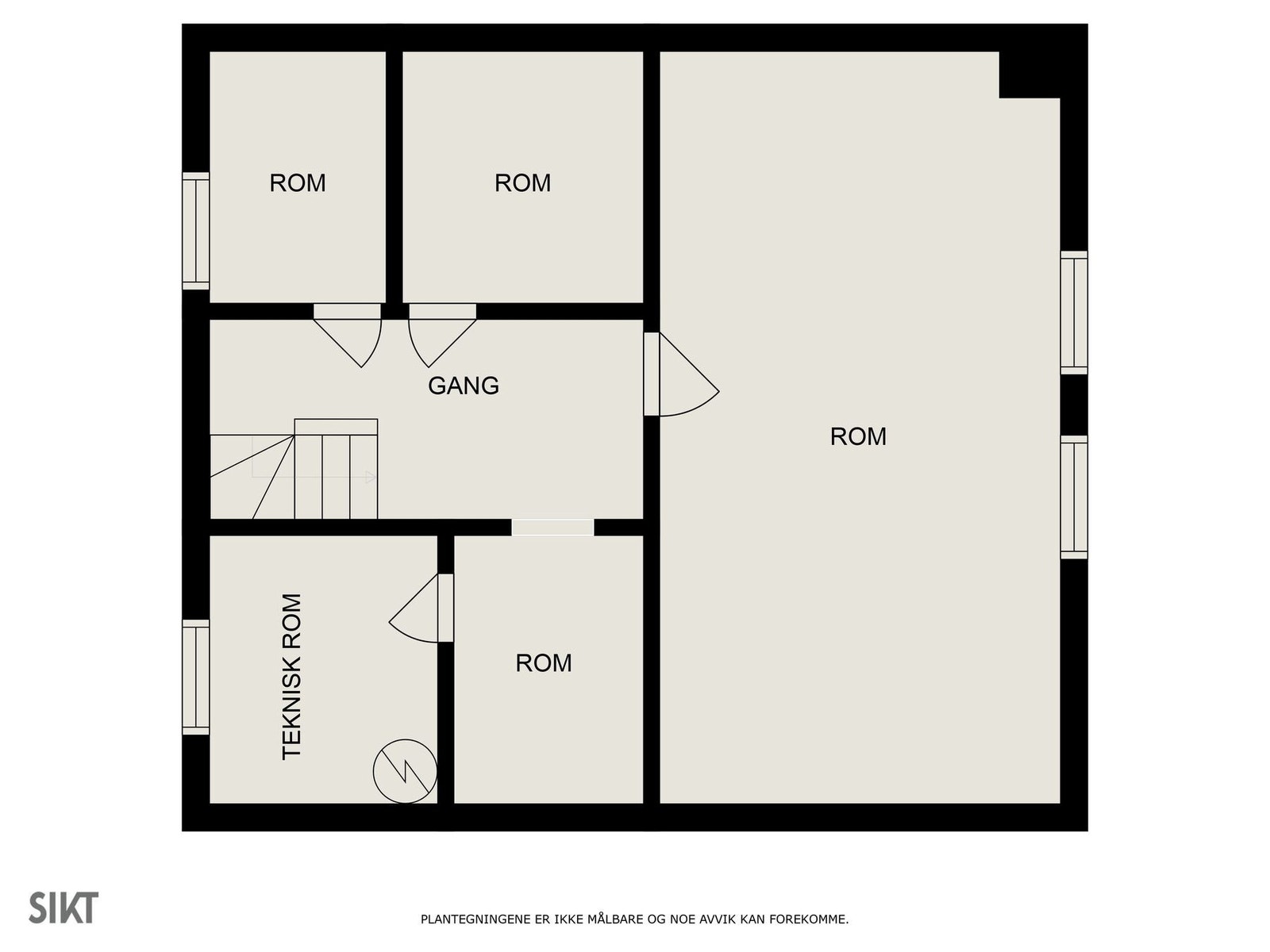 Plantegning kjeller Galleribilde