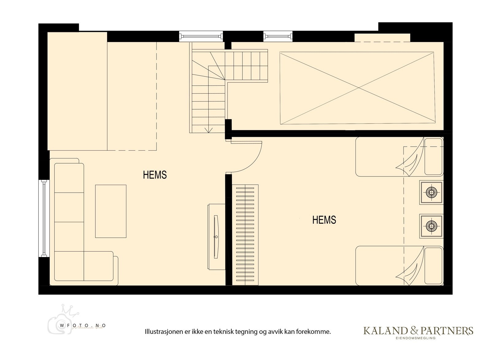 Plantegning loft Galleribilde
