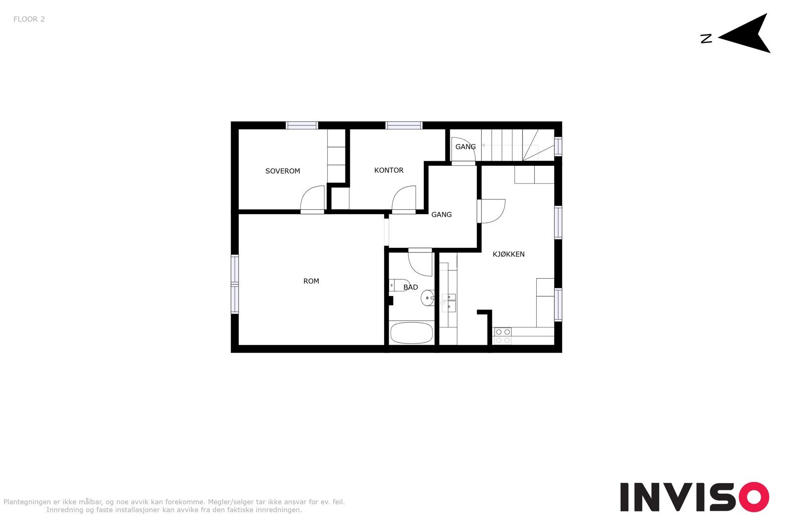 Plantegning 2. etasje Galleribilde
