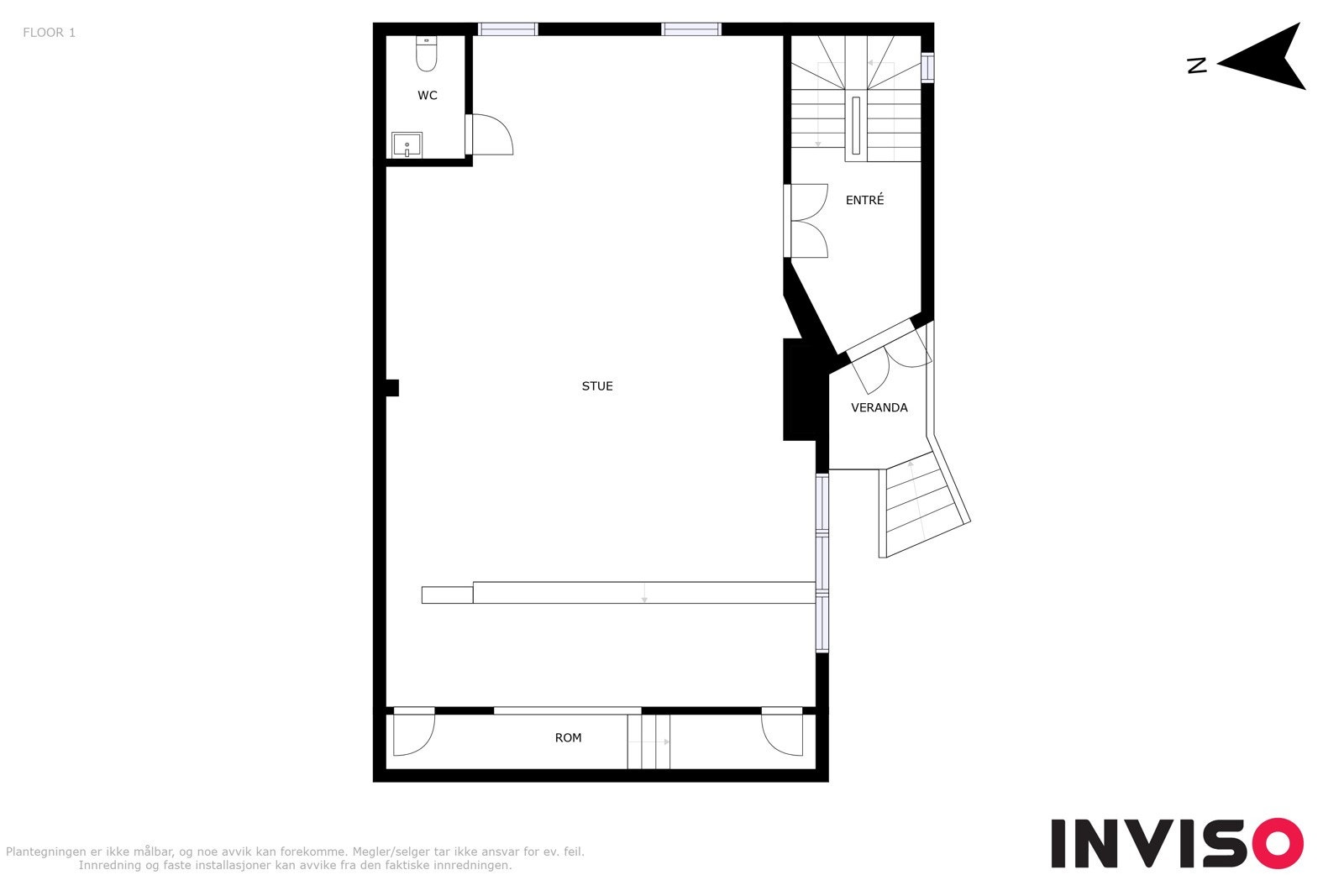 Plantegning 1. etasje Galleribilde