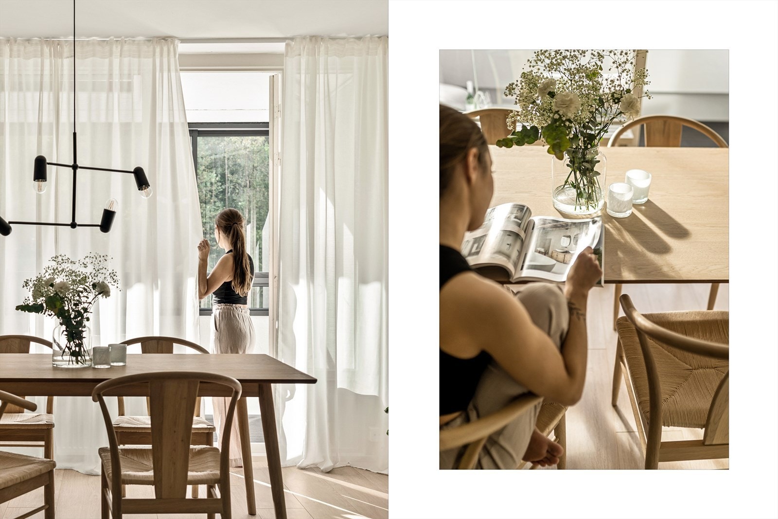Leiligheten fremstår som lys og moderne med store vindusflater. Galleribilde