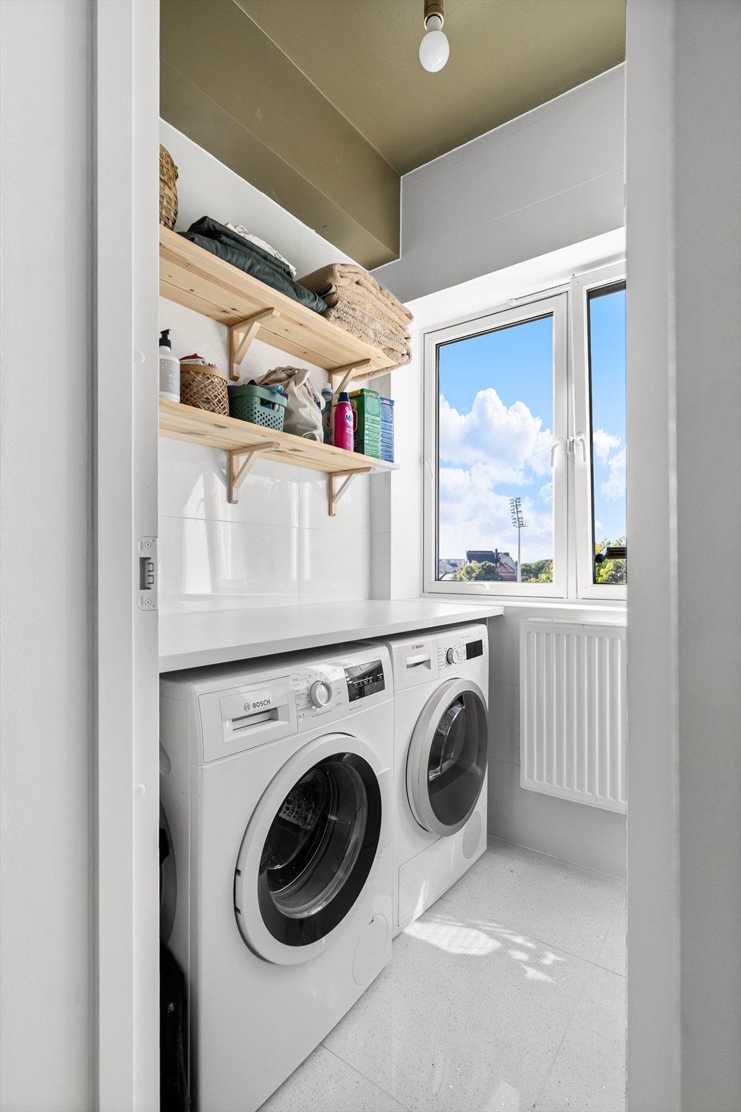 Praktisk vaskerom med gulvvarme Galleribilde