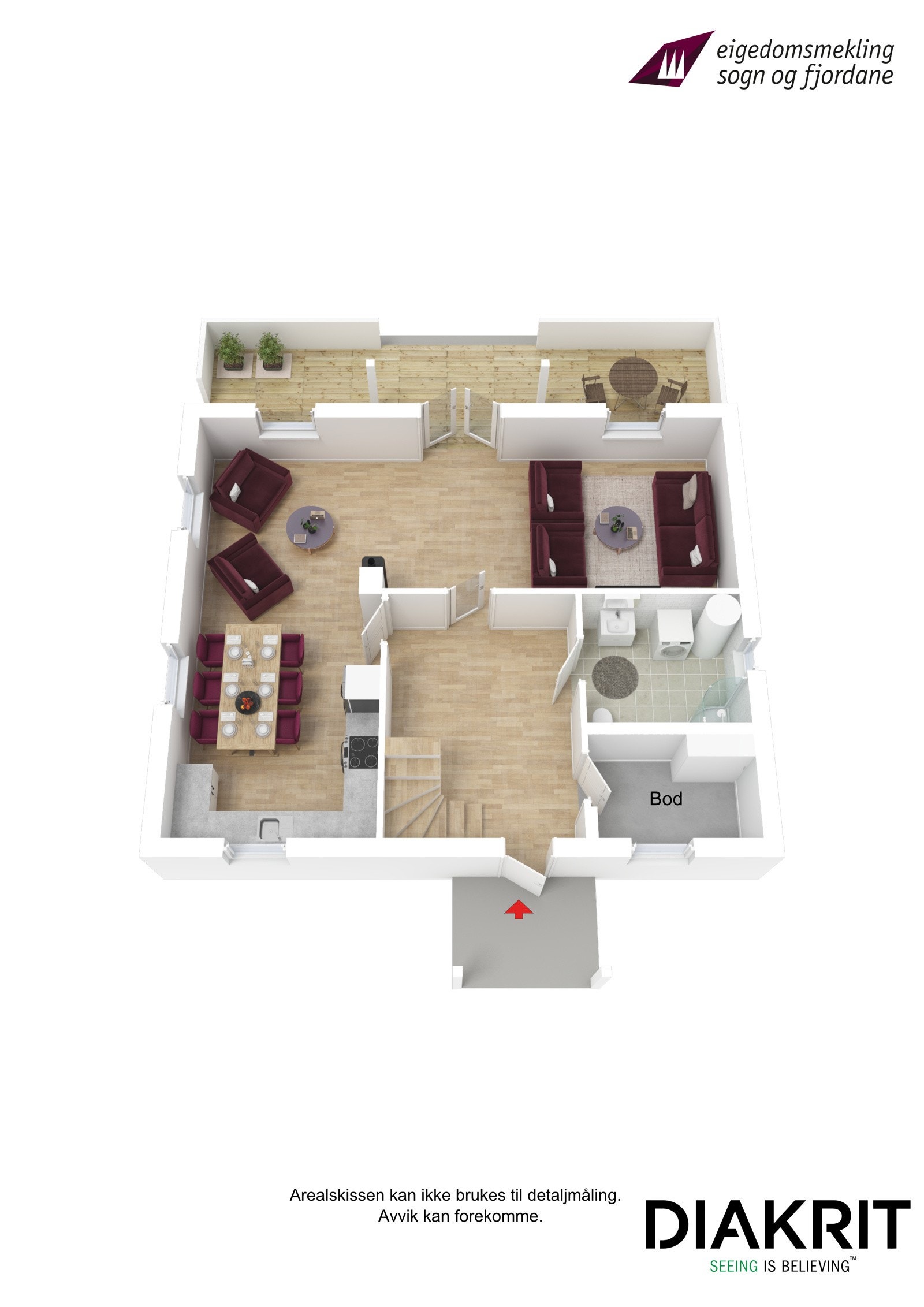 Plantegning 1.etg. Galleribilde