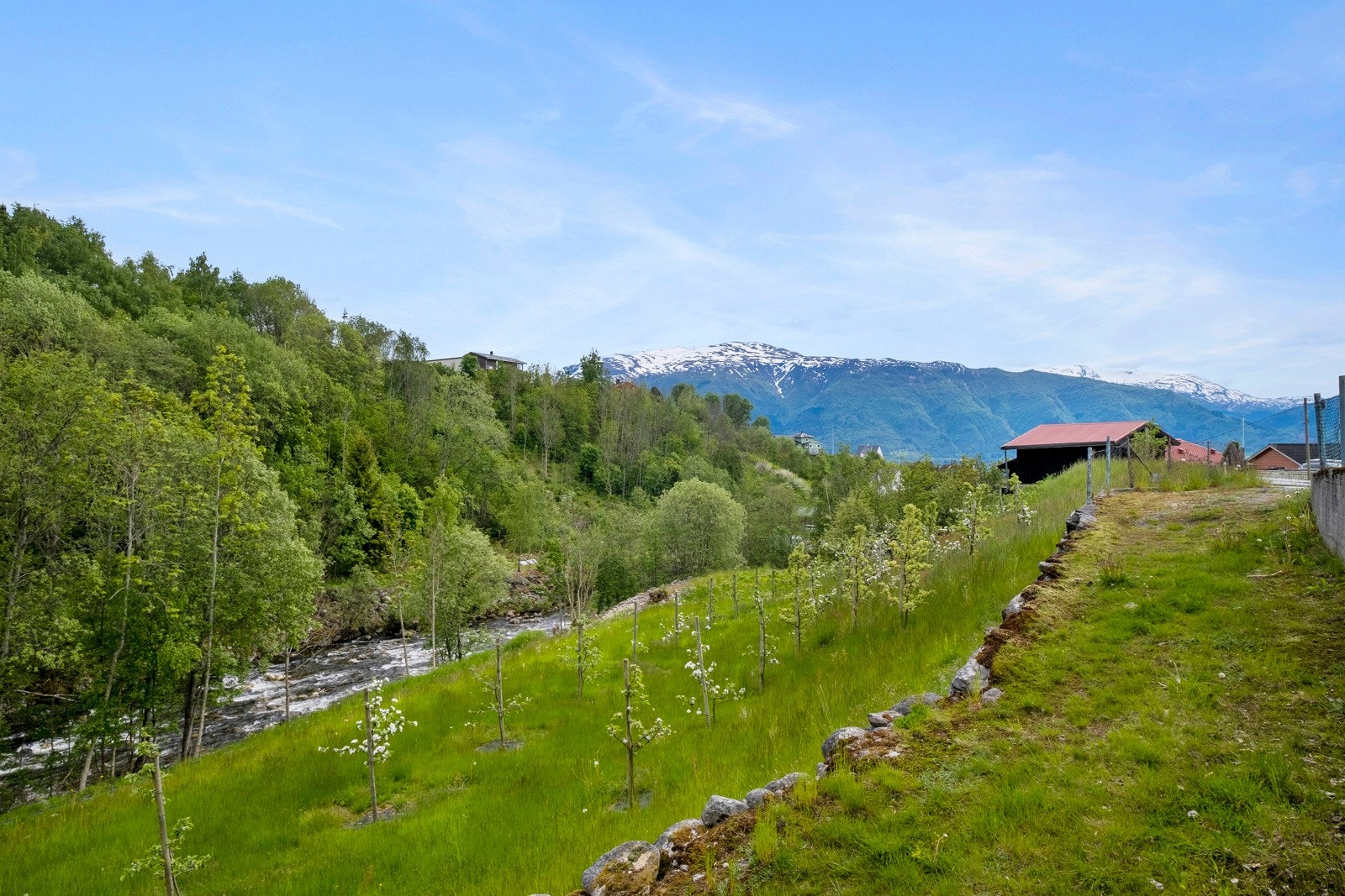 I tillegg har ein omlag 40 frukttre i hagen ved Henjaelvi. Galleribilde