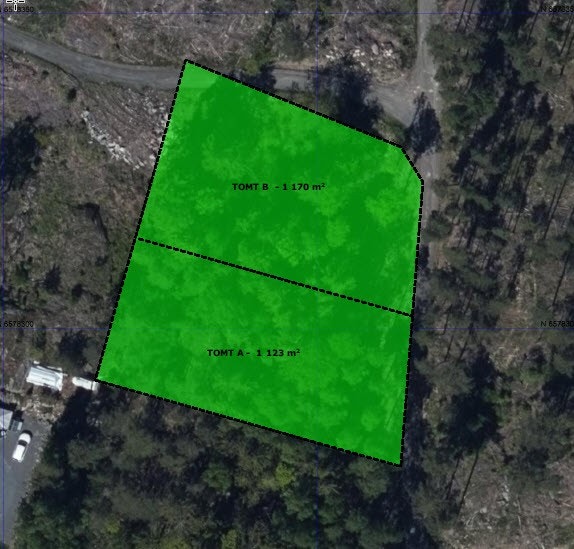 Forslag til deling av dagens tomt Galleribilde