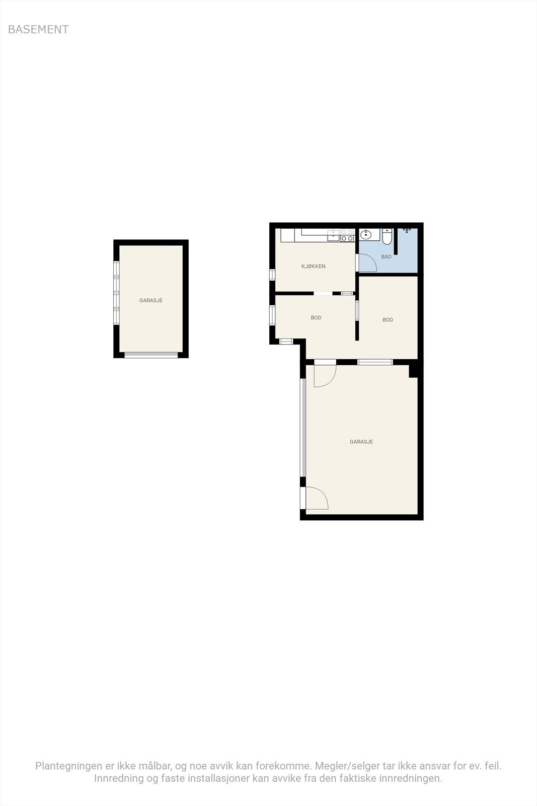 Plantegning dobbelgarasje/garasje Galleribilde