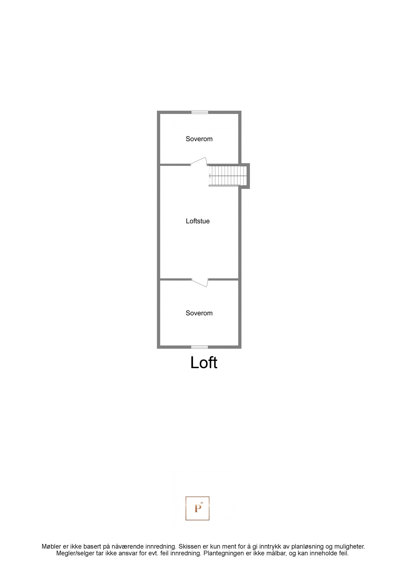 Plantegning - Avstikkaren 2, 3895 Edland - Loft - 2D Galleribilde
