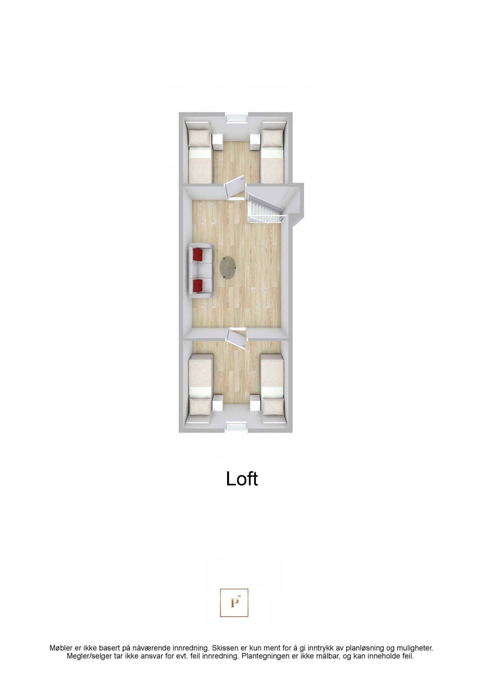 Plantegning - Avstikkaren 2, 3895 Edland - Loft - 3D Galleribilde