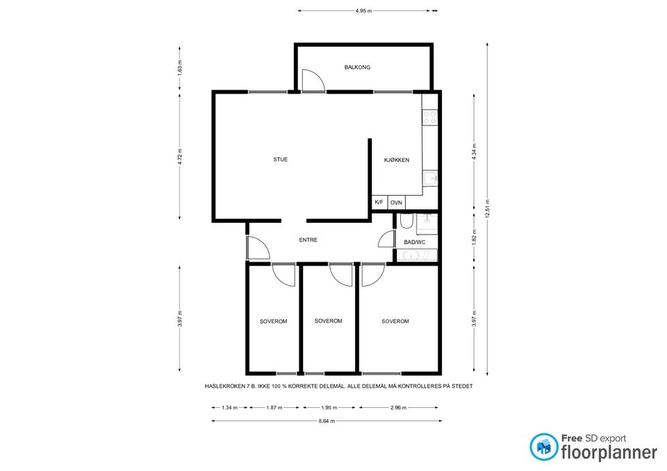 - Plantegning - Haslekroken 7B - Galleribilde