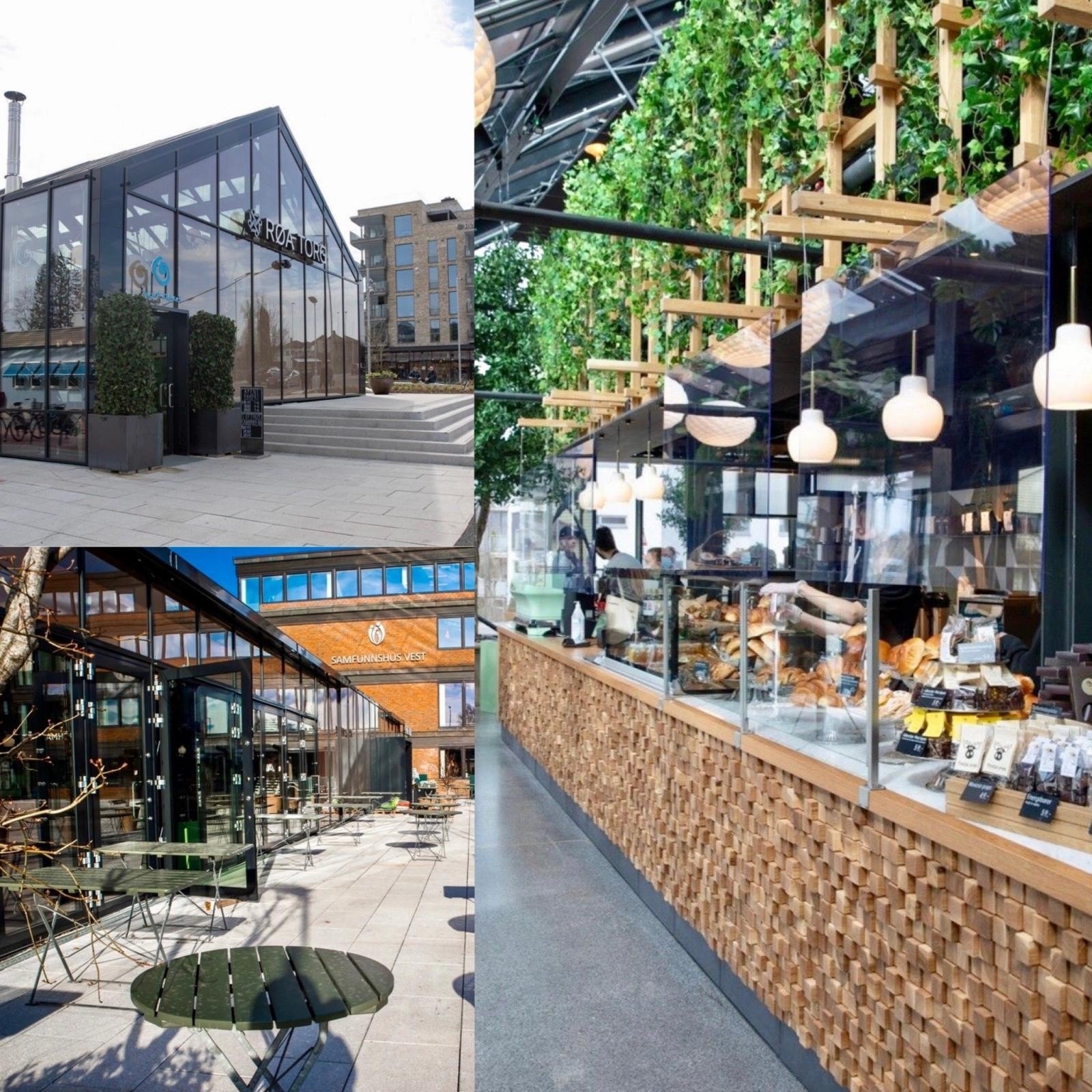 Røa Torg er et nytt naturlig samlingspunkt for mange hyggelige aktiviteter, med butikker, restauranter, kafeer og servering både ute og inne. Galleribilde