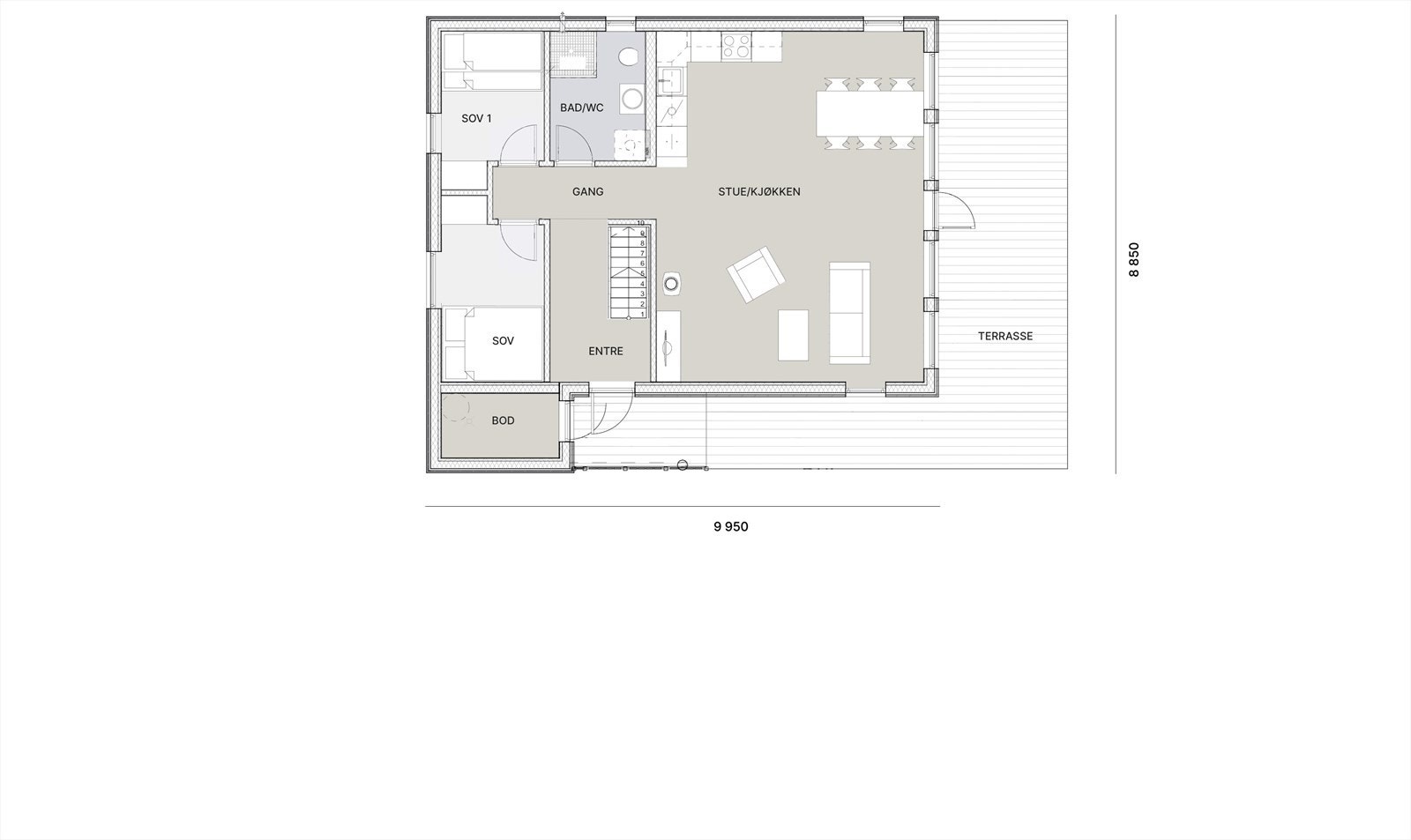 Planskissen er ment som en illustrasjon og avvik kan forekomme. Tegningen er ikke målbar, eventuelle mål er ikke eksakte. Galleribilde