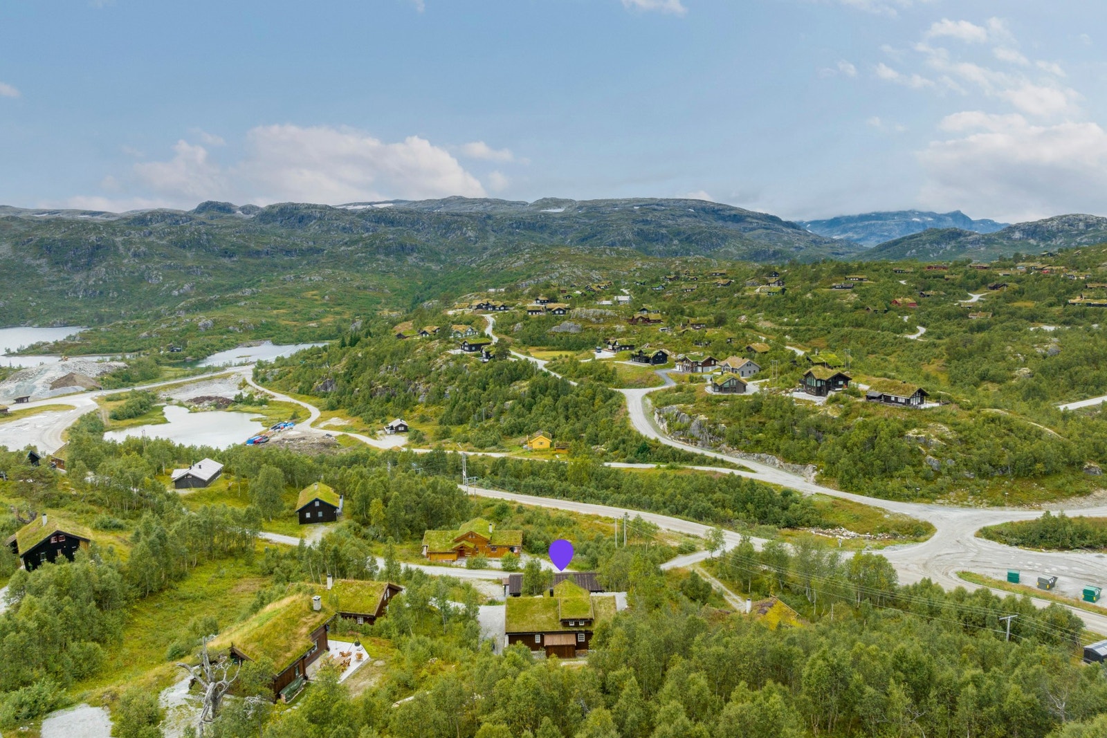 Luftfoto mot vest Galleribilde