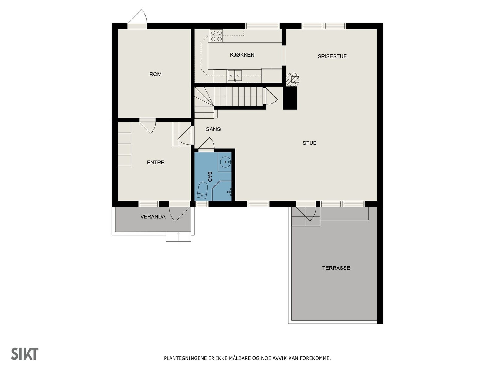 Plantegning 1 etasje Galleribilde