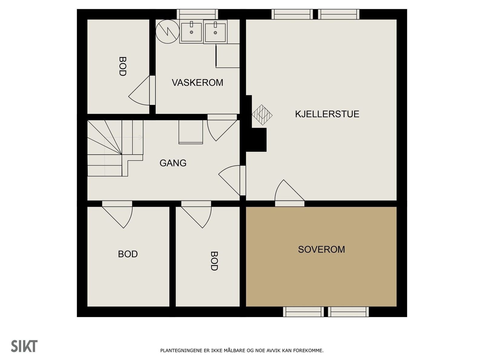 Plantegning kjeller Galleribilde