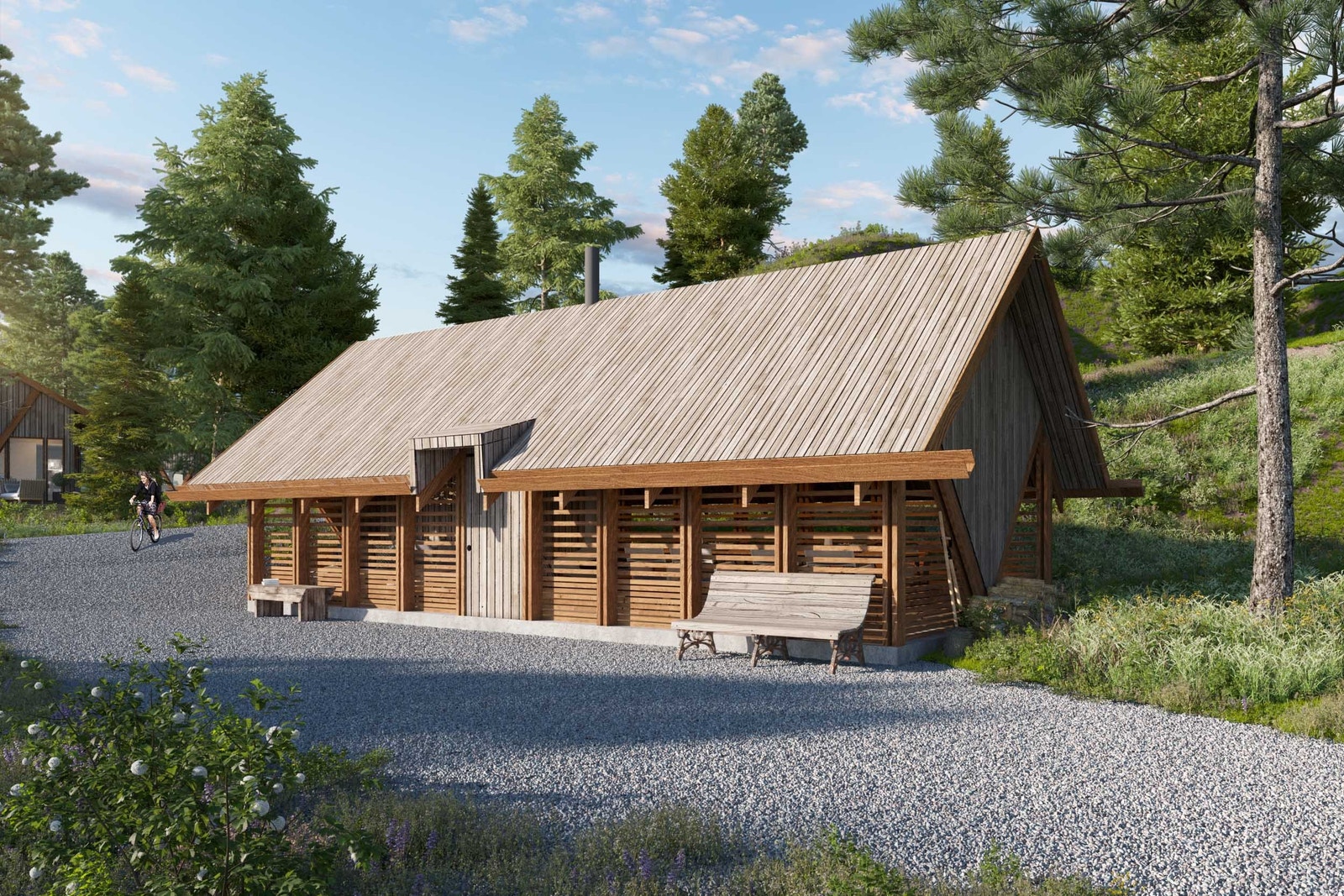 Illustrasjon Felles bygg (Langhus) Galleribilde