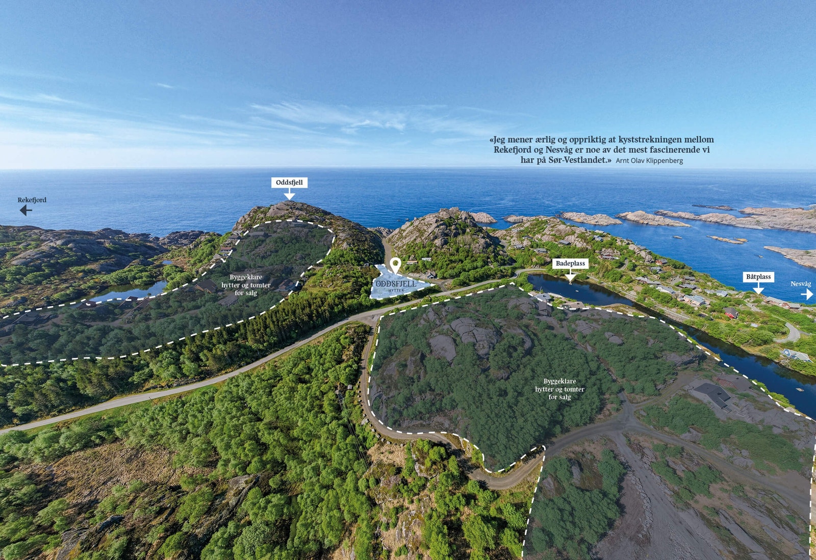 Plassering av hyttetfeltet Galleribilde