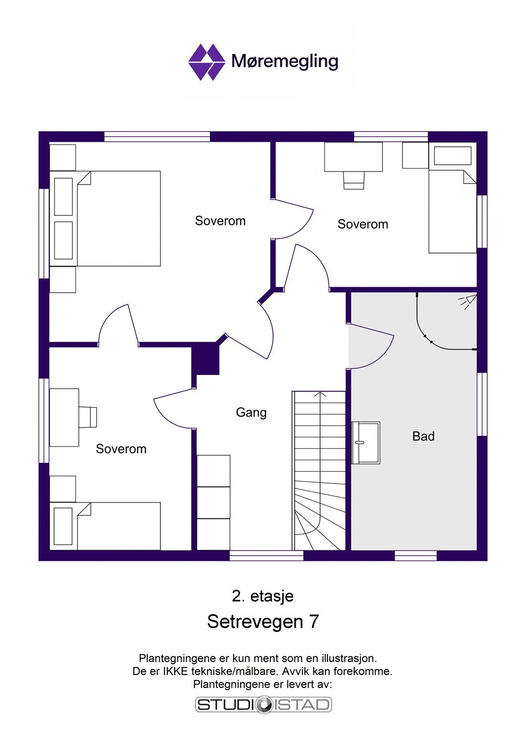 Plantegning 2. etasje Galleribilde