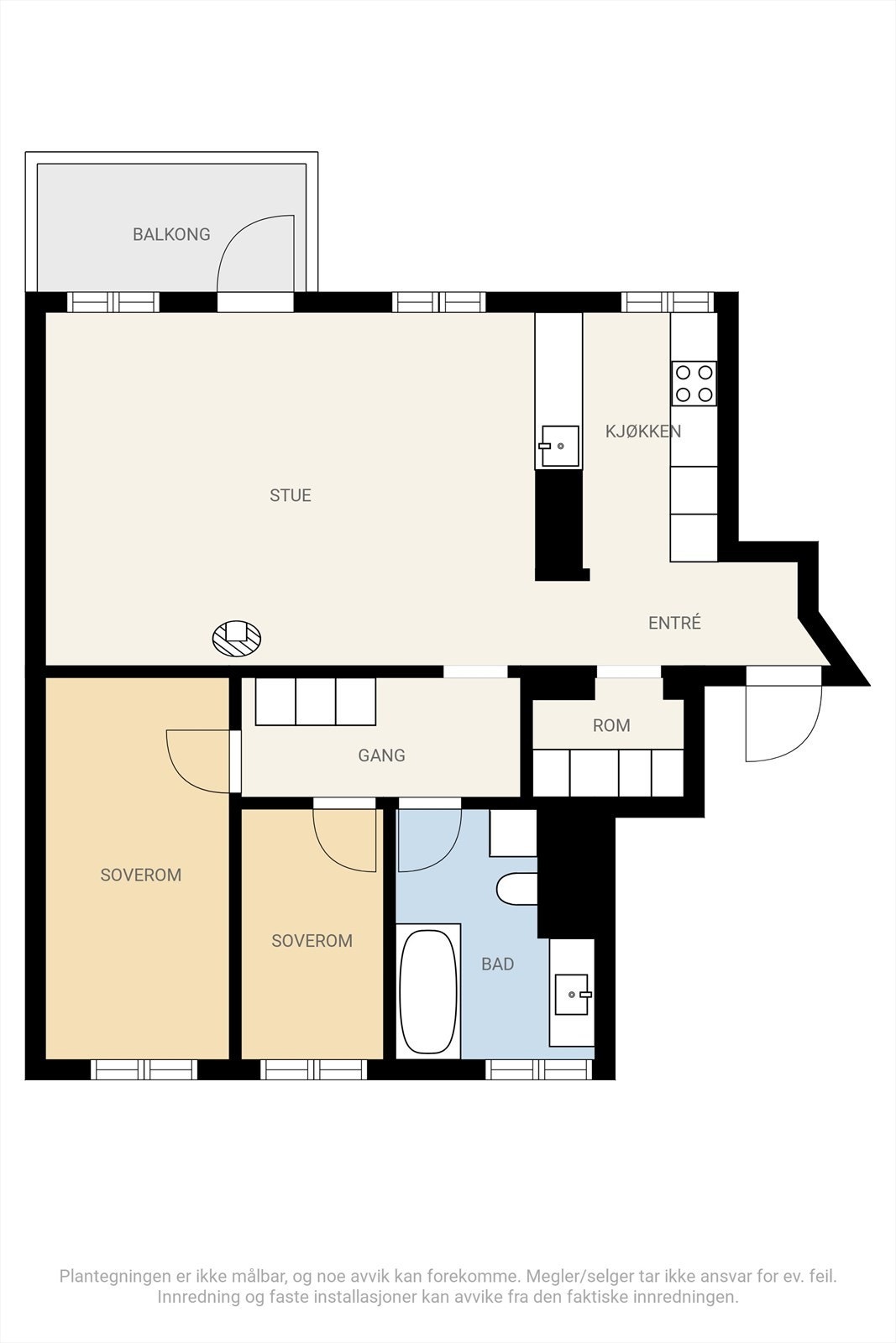 Plantegning 2. etasje Grüners gate 5 Galleribilde