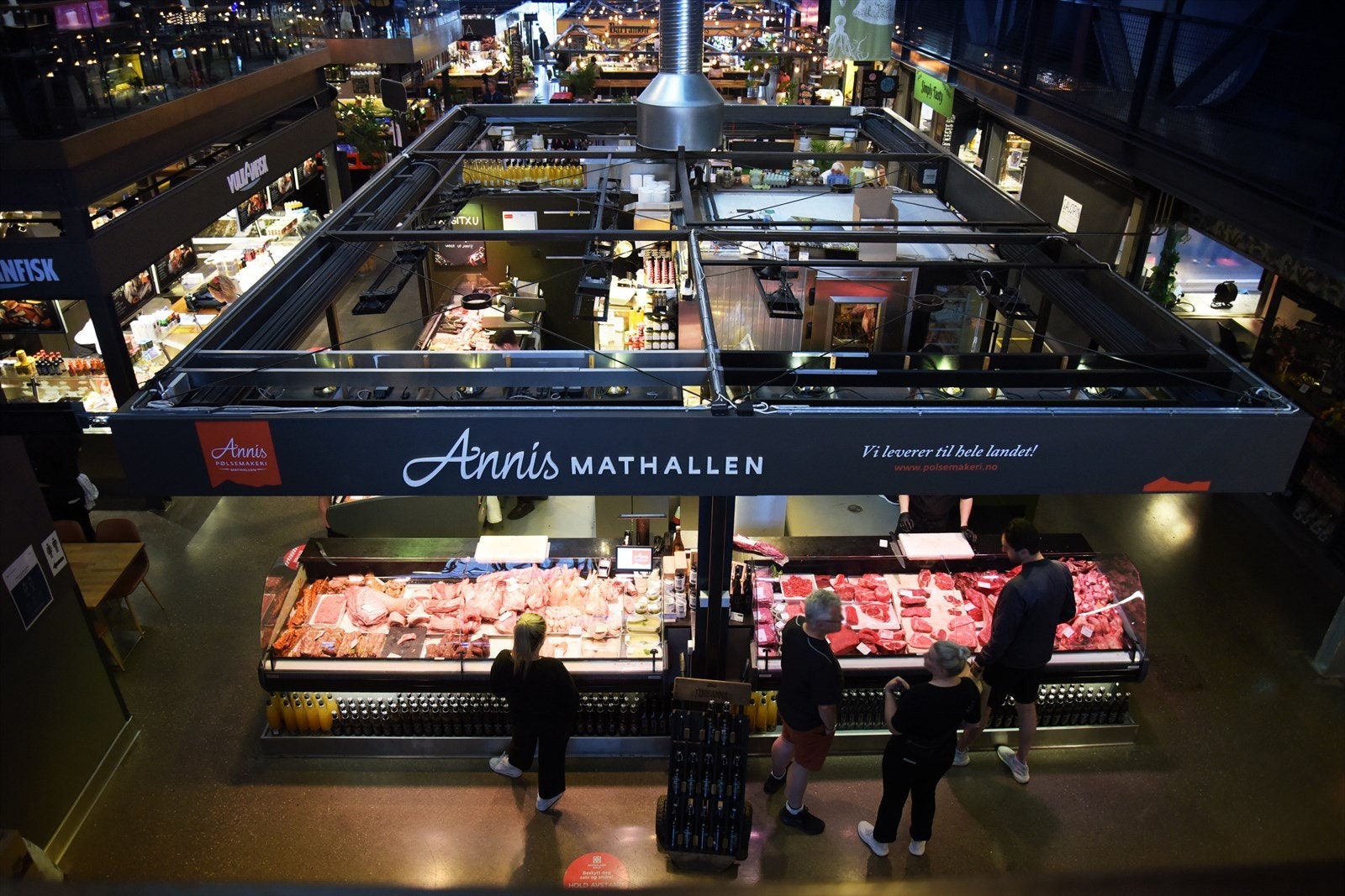 Mathallen på Vulkan ligger innen meget kort gangavstand Galleribilde