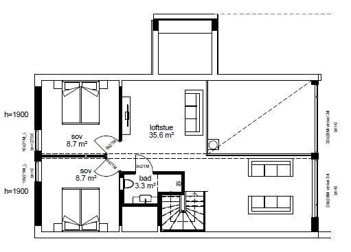 Planløsning 2. etasje Galleribilde