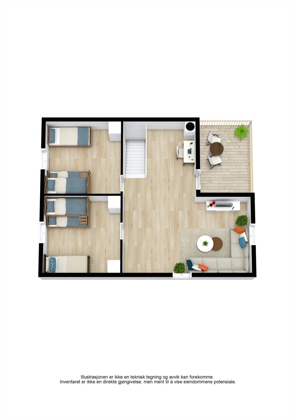 3D-plan for Oppstugu Galleribilde