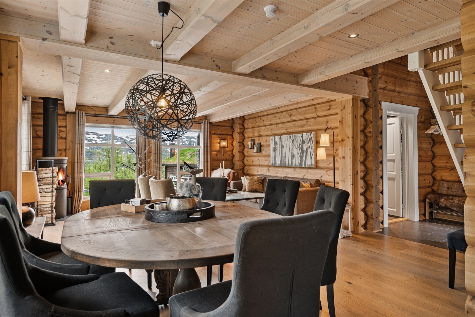 Synlige tømmervegger Galleribilde