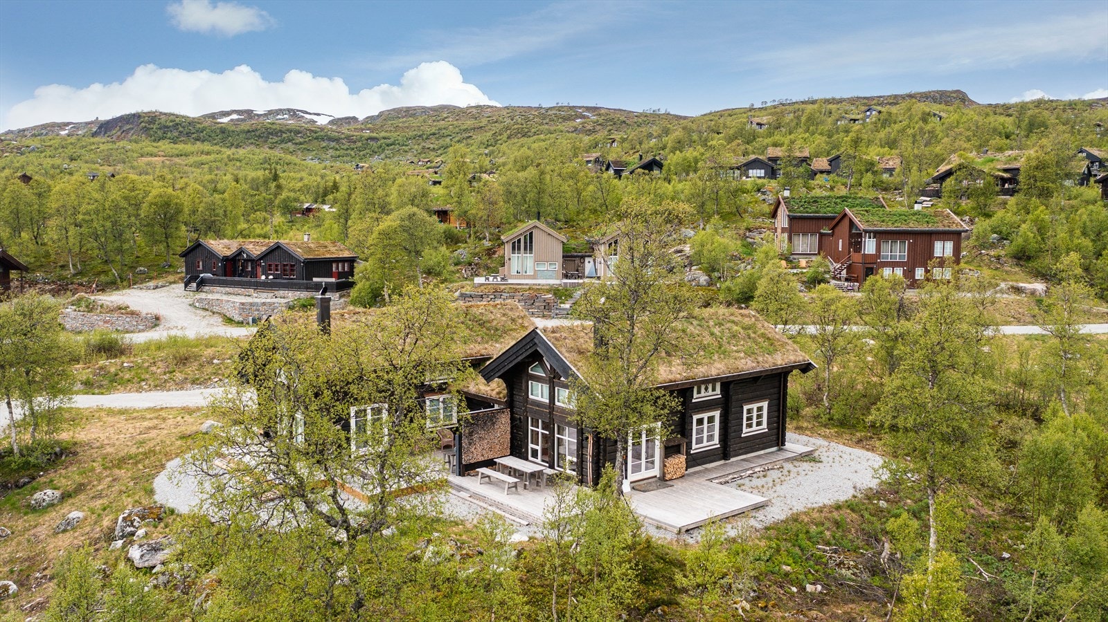 Hytta har en etterspurt og attraktiv beliggenhet på Raudbergfeltet. Kun et par minutt unna skitrekket Galleribilde