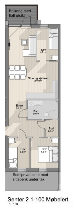 3 soverom. Galleribilde