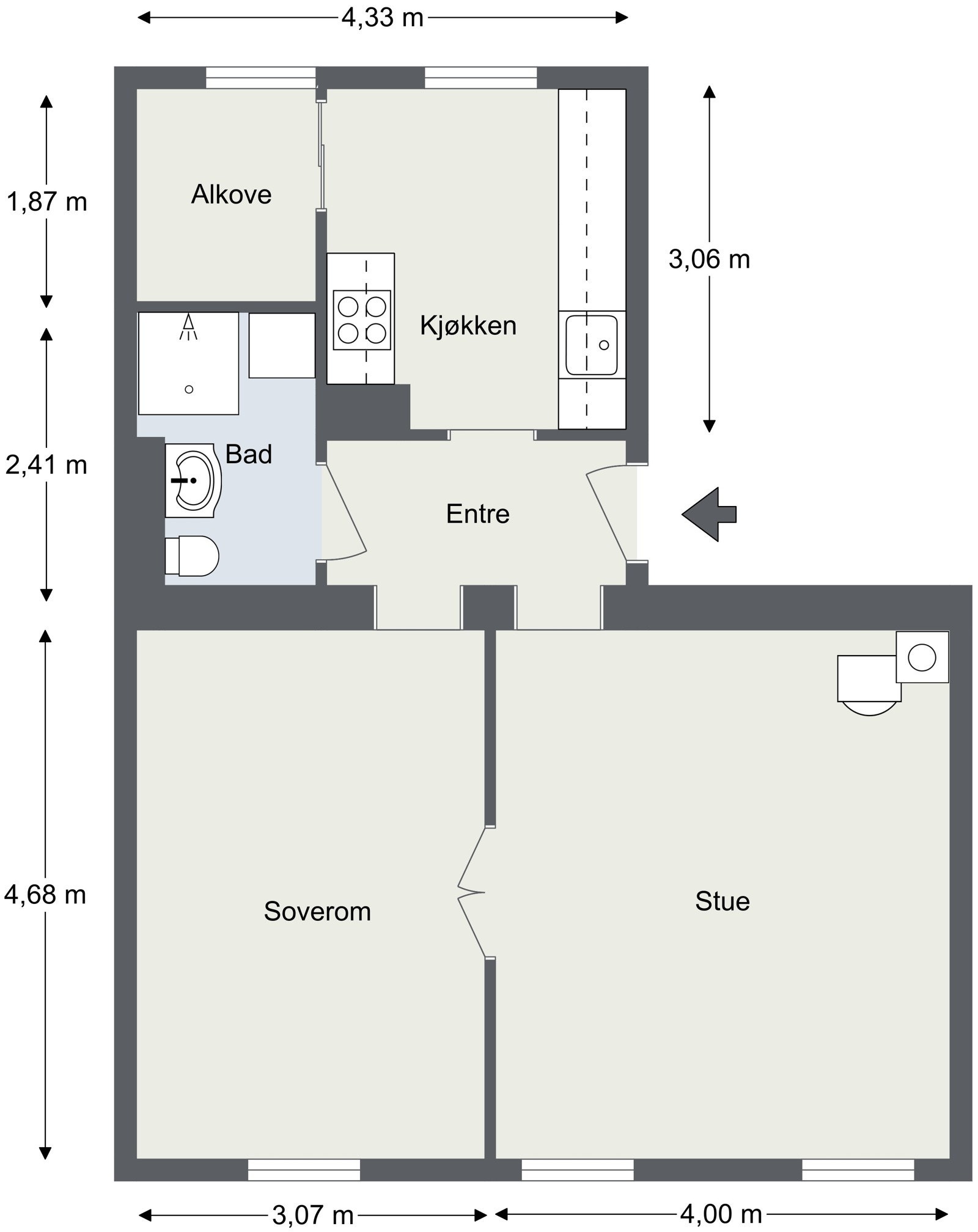 Alternativ med alkove Galleribilde