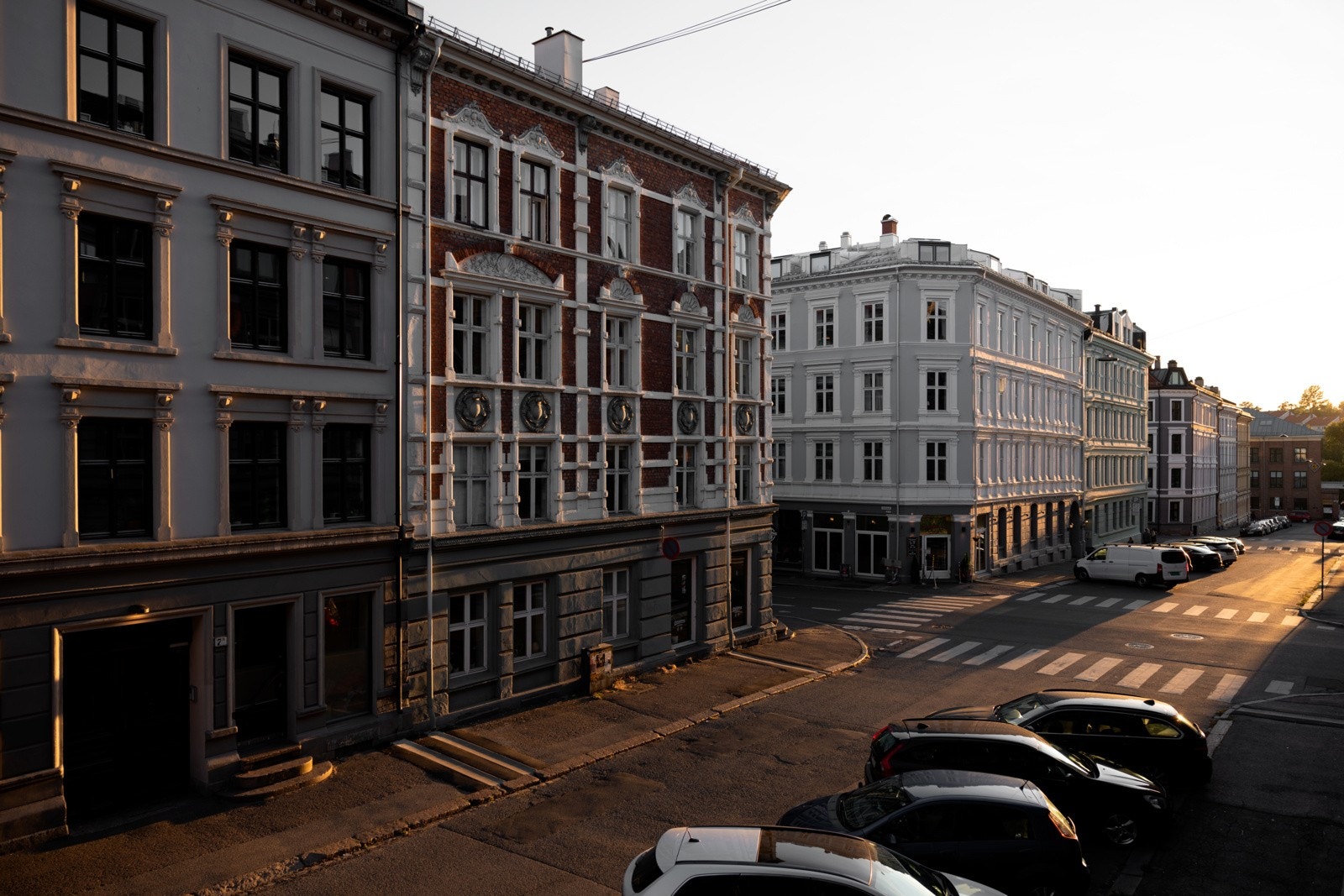 Flott solnedgang fra stuevinduet Galleribilde