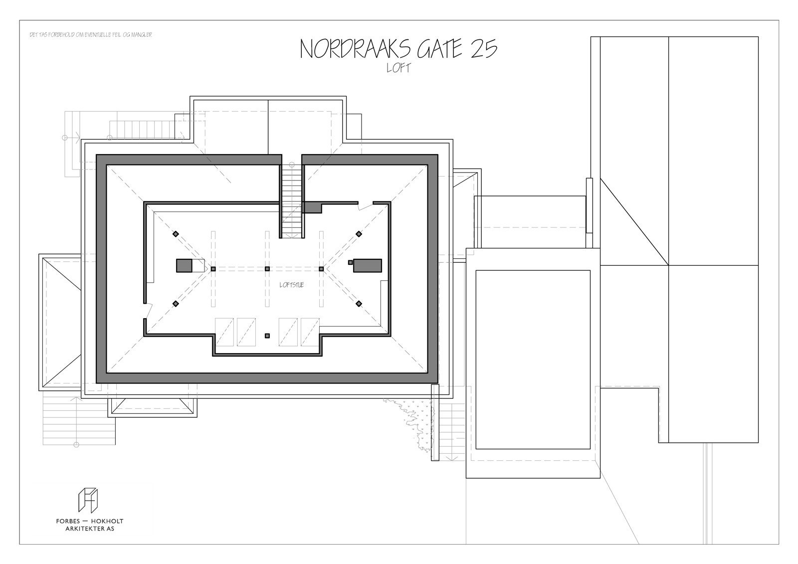 Plantegning loft Galleribilde
