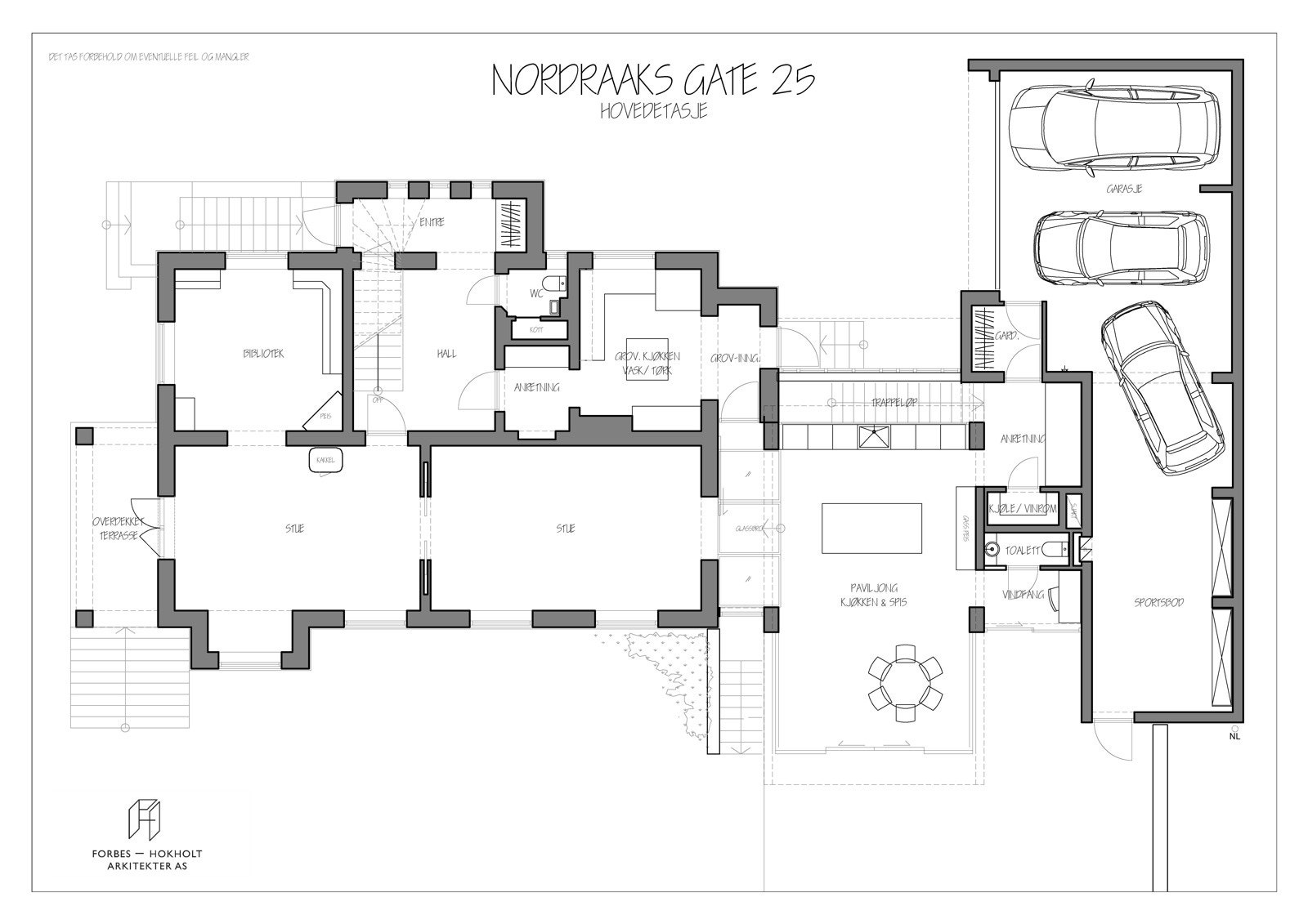 Plantegning 1. etasje Galleribilde
